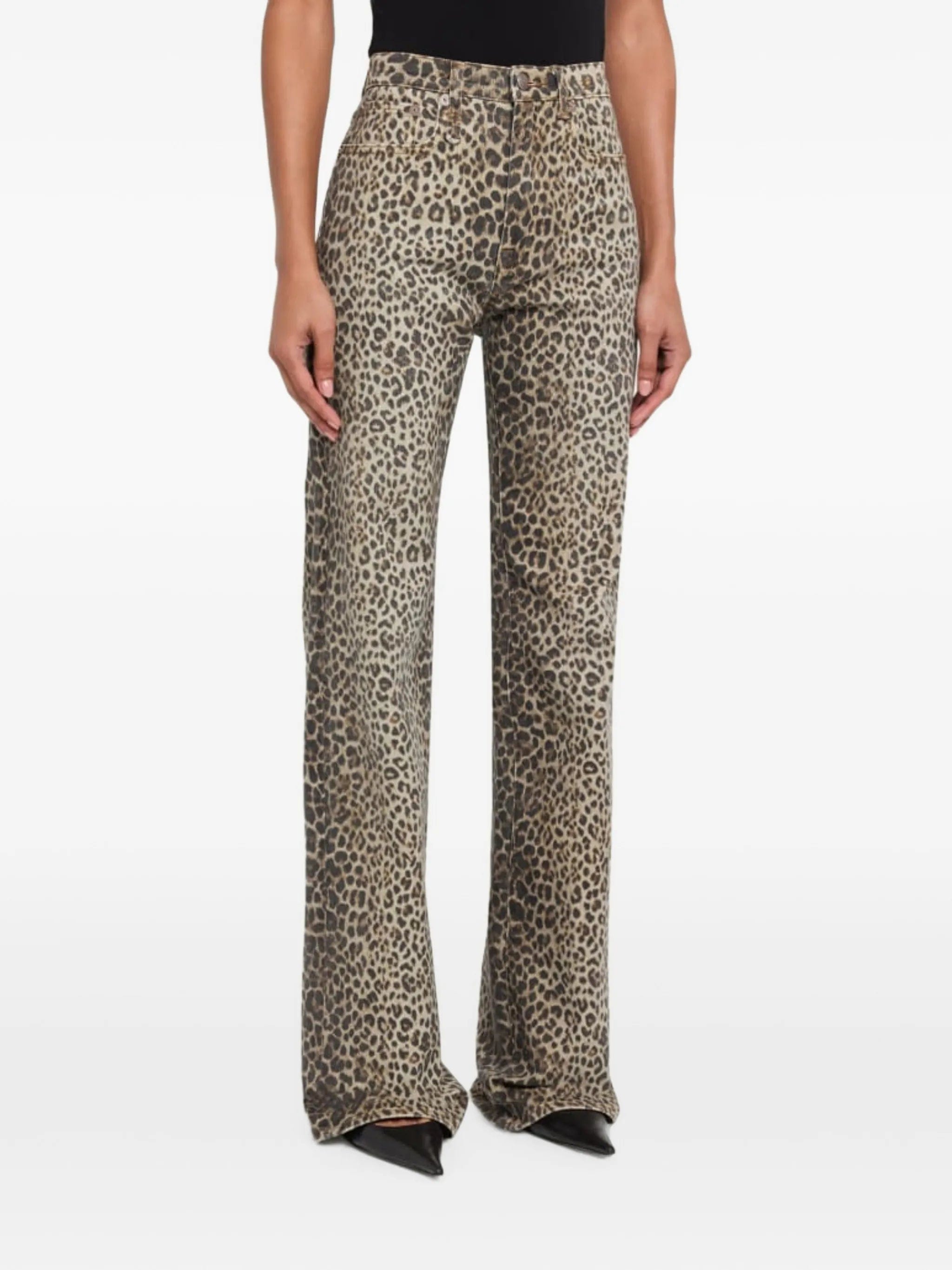 R13 leopard-print Jane jeans
