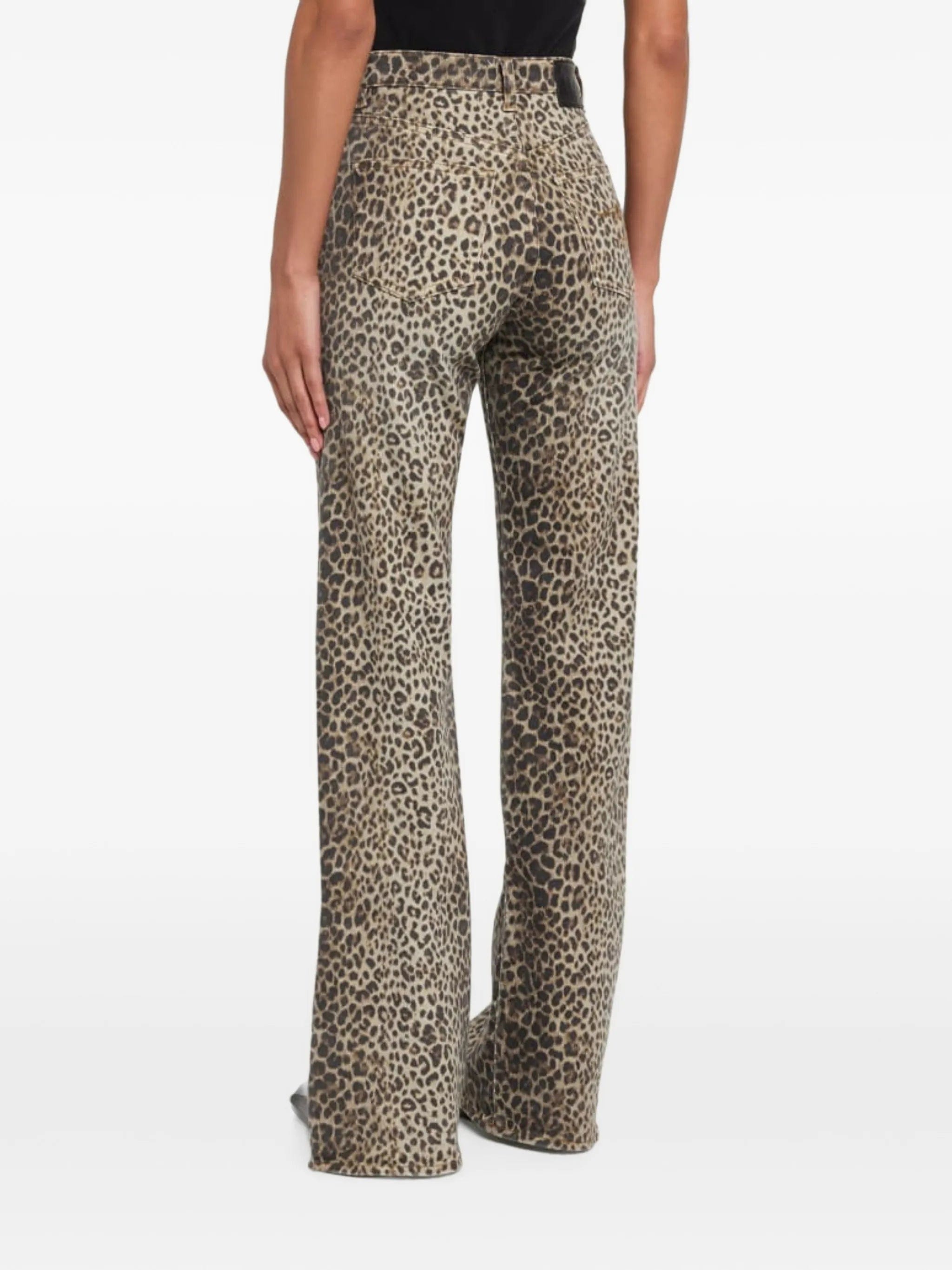 R13 leopard-print Jane jeans