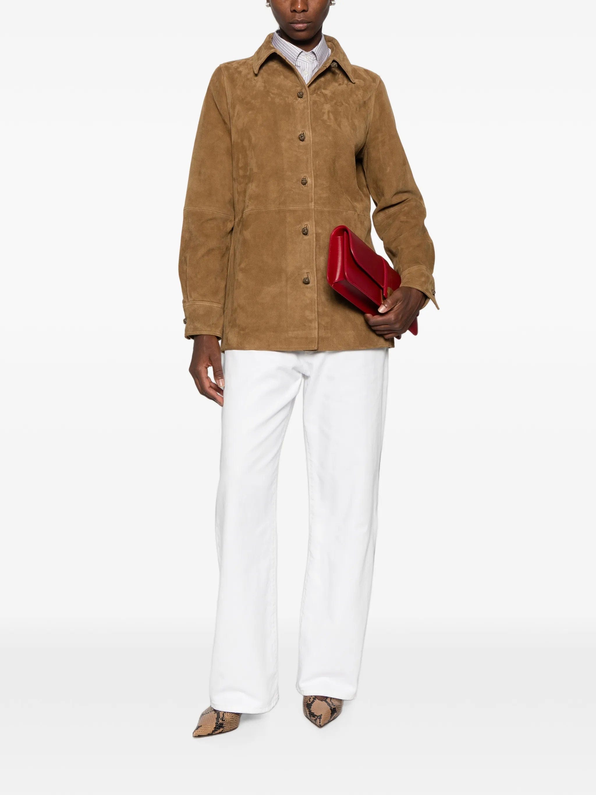 Róhe mandarin-fastening coat