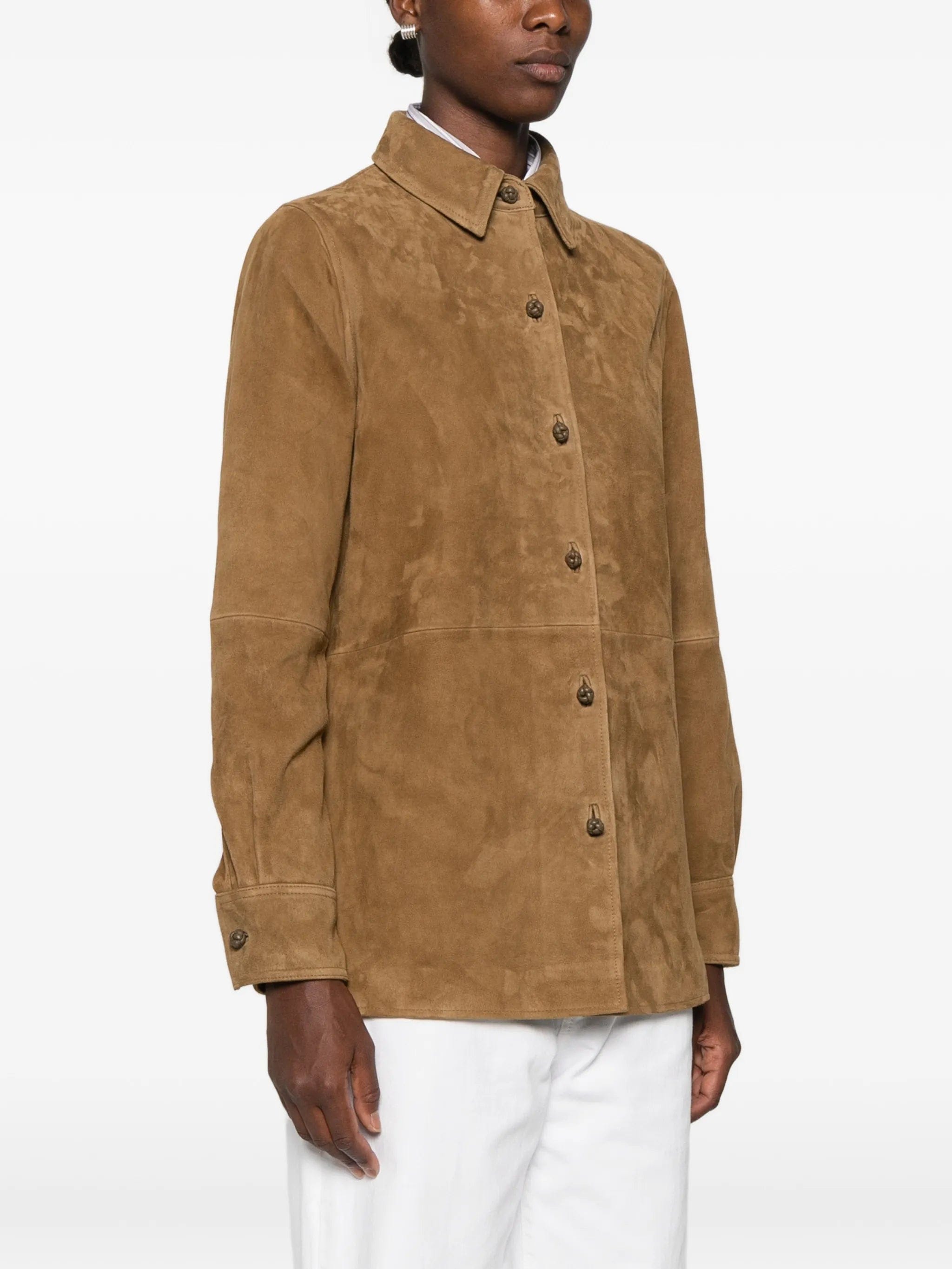 Róhe mandarin-fastening coat