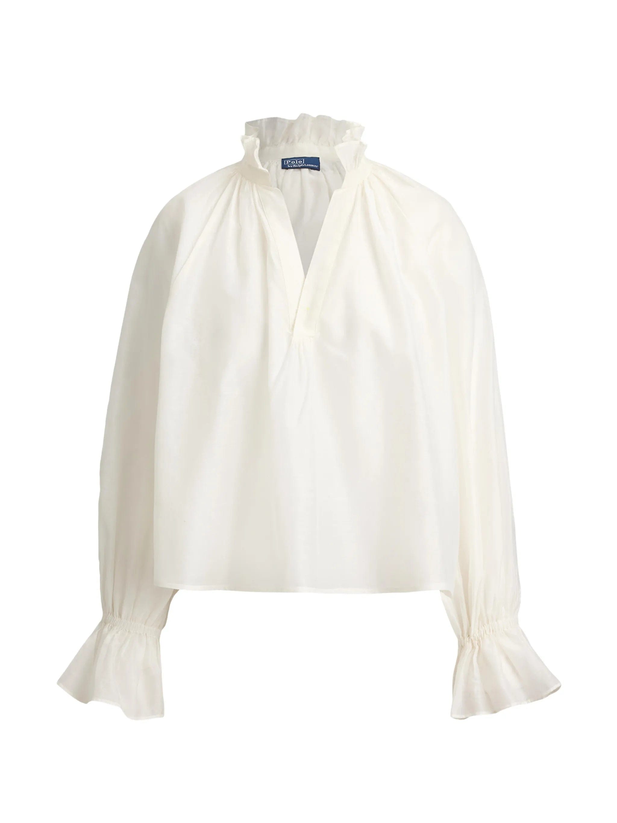 Polo Ralph Lauren ruffled split-placket blouse