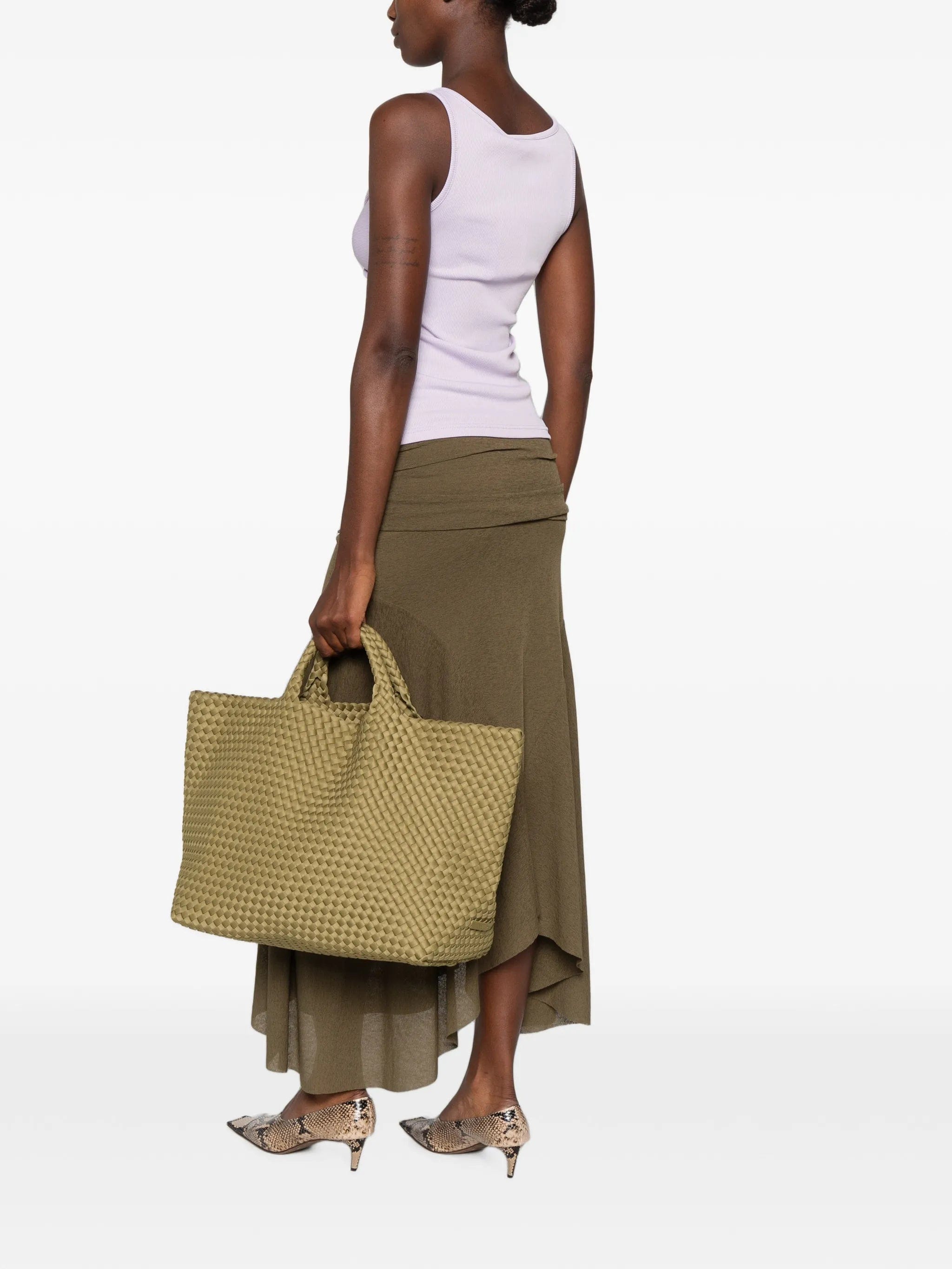 NAGHEDI large St Barths woven tote bag