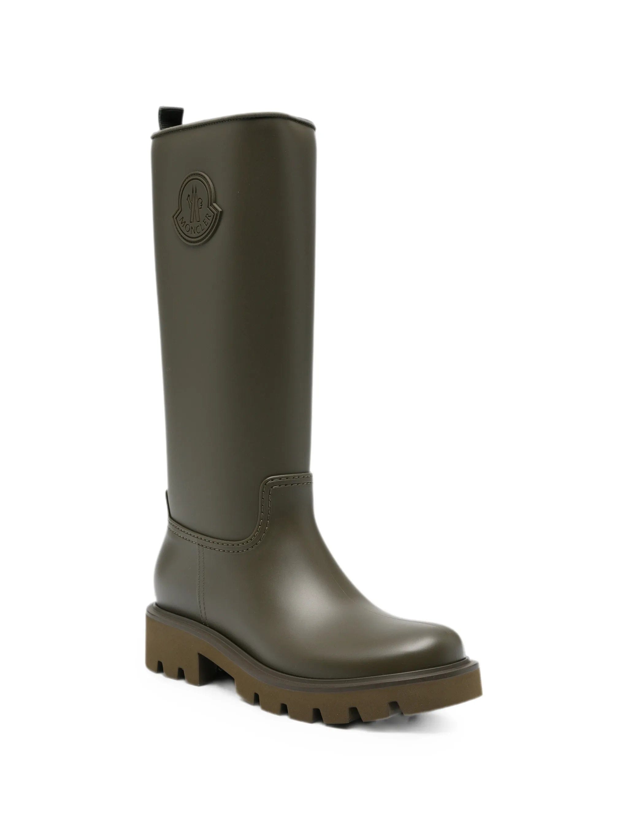 Moncler Kickstream logo-patch rain boots