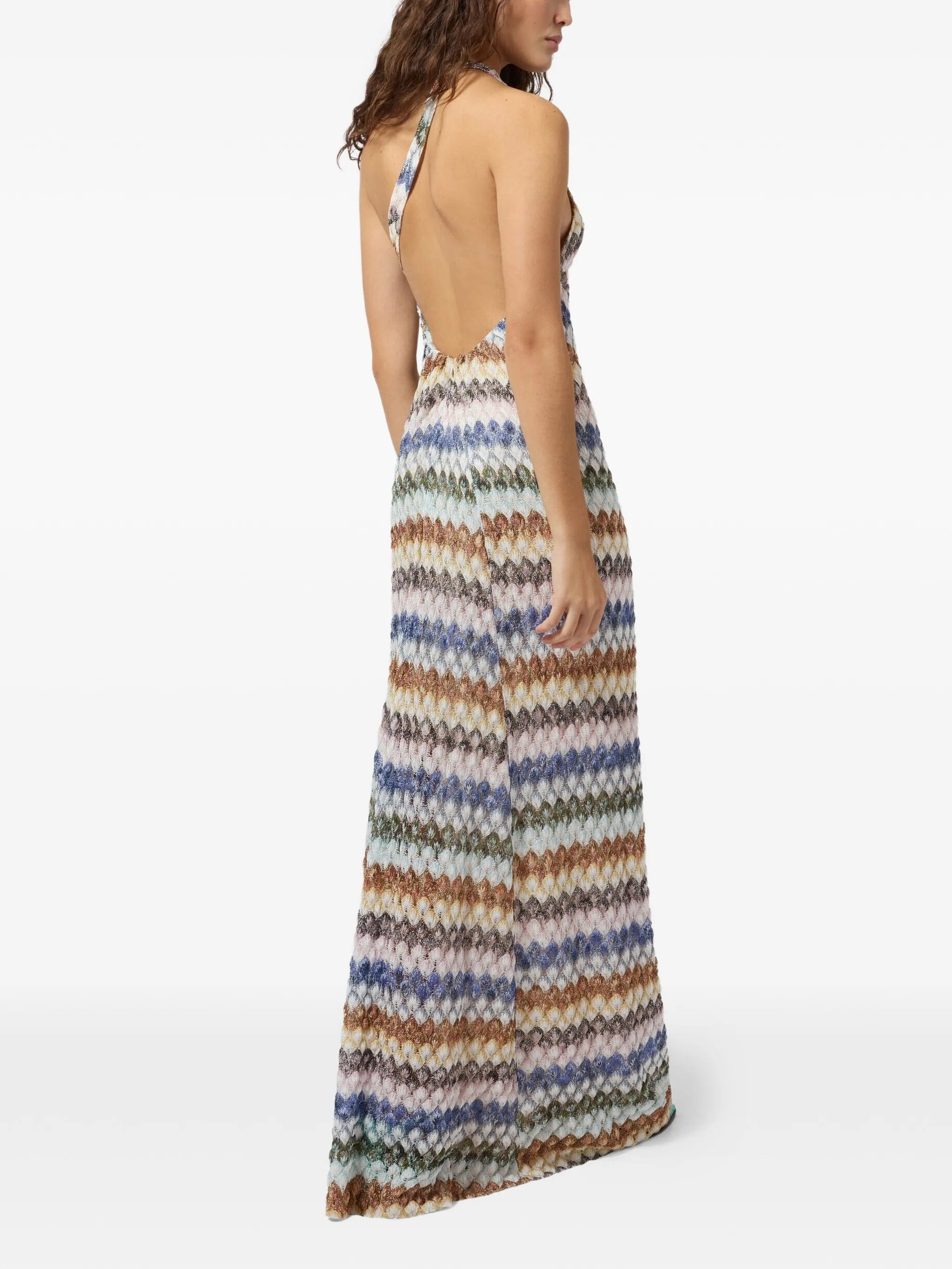 Missoni Zigzag-knit one-shoulder dress
