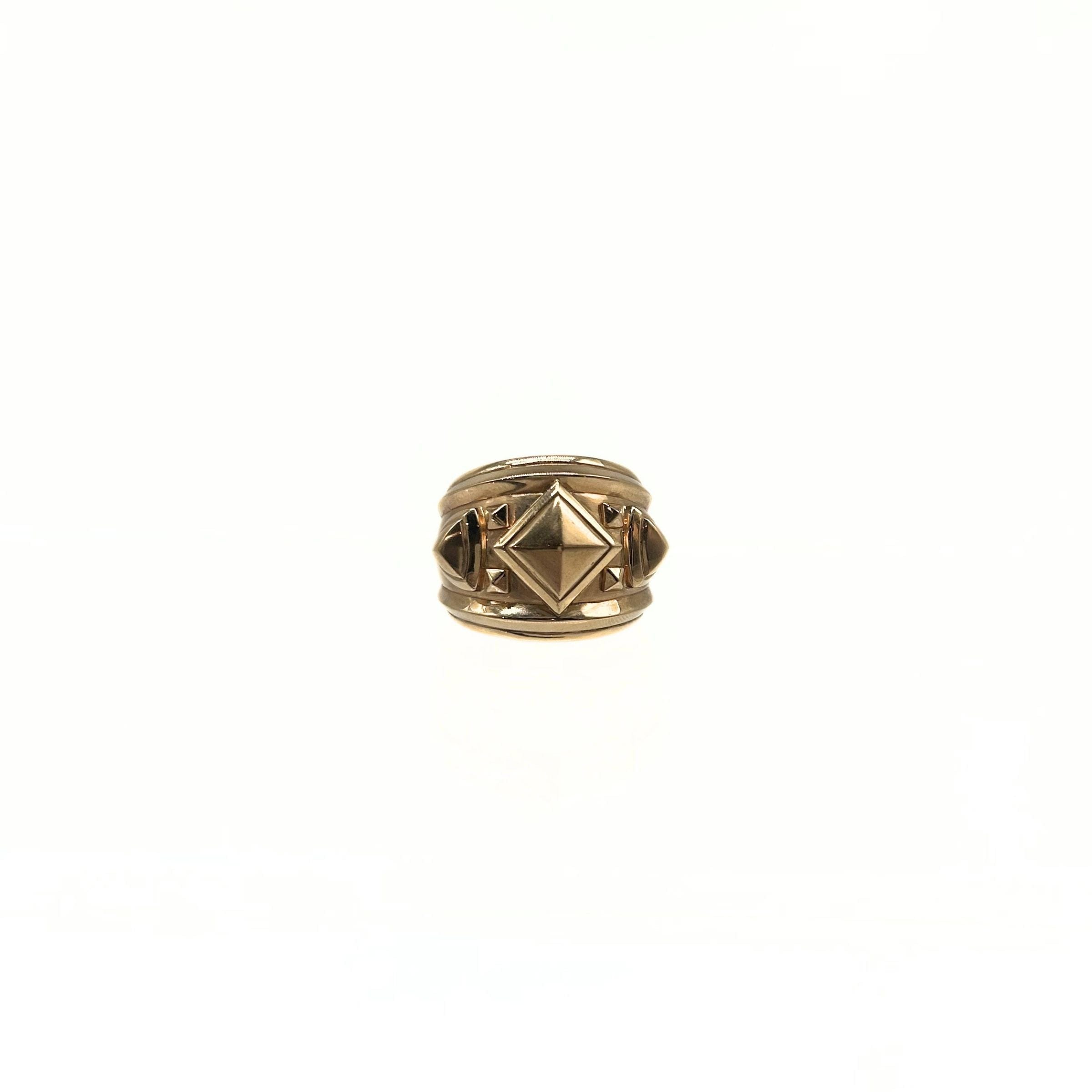 David Yurman 18k Gold Pyramids Wide Ring