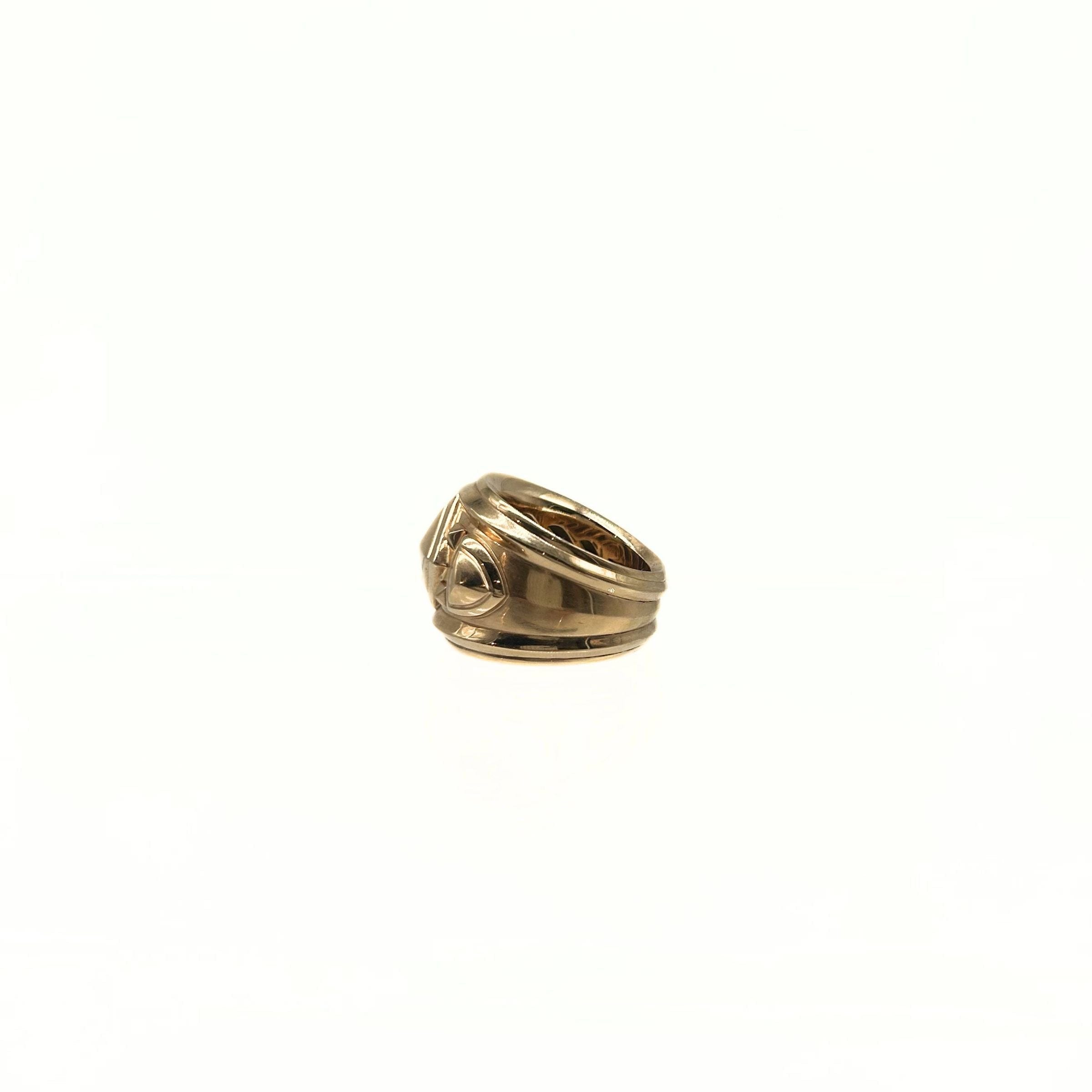 David Yurman 18k Gold Pyramids Wide Ring
