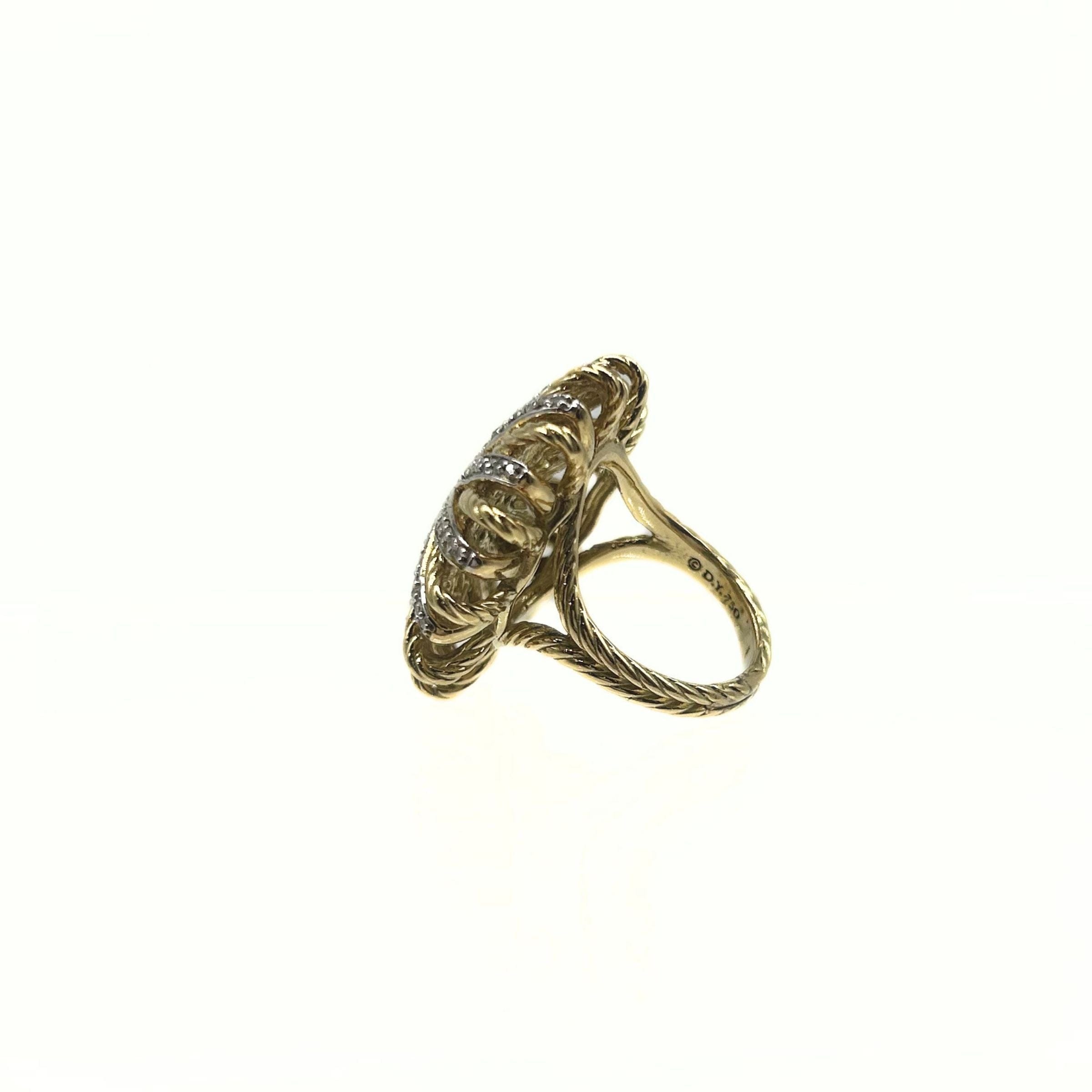 David Yurman Starburst 18K Gold with Diamonds Ring