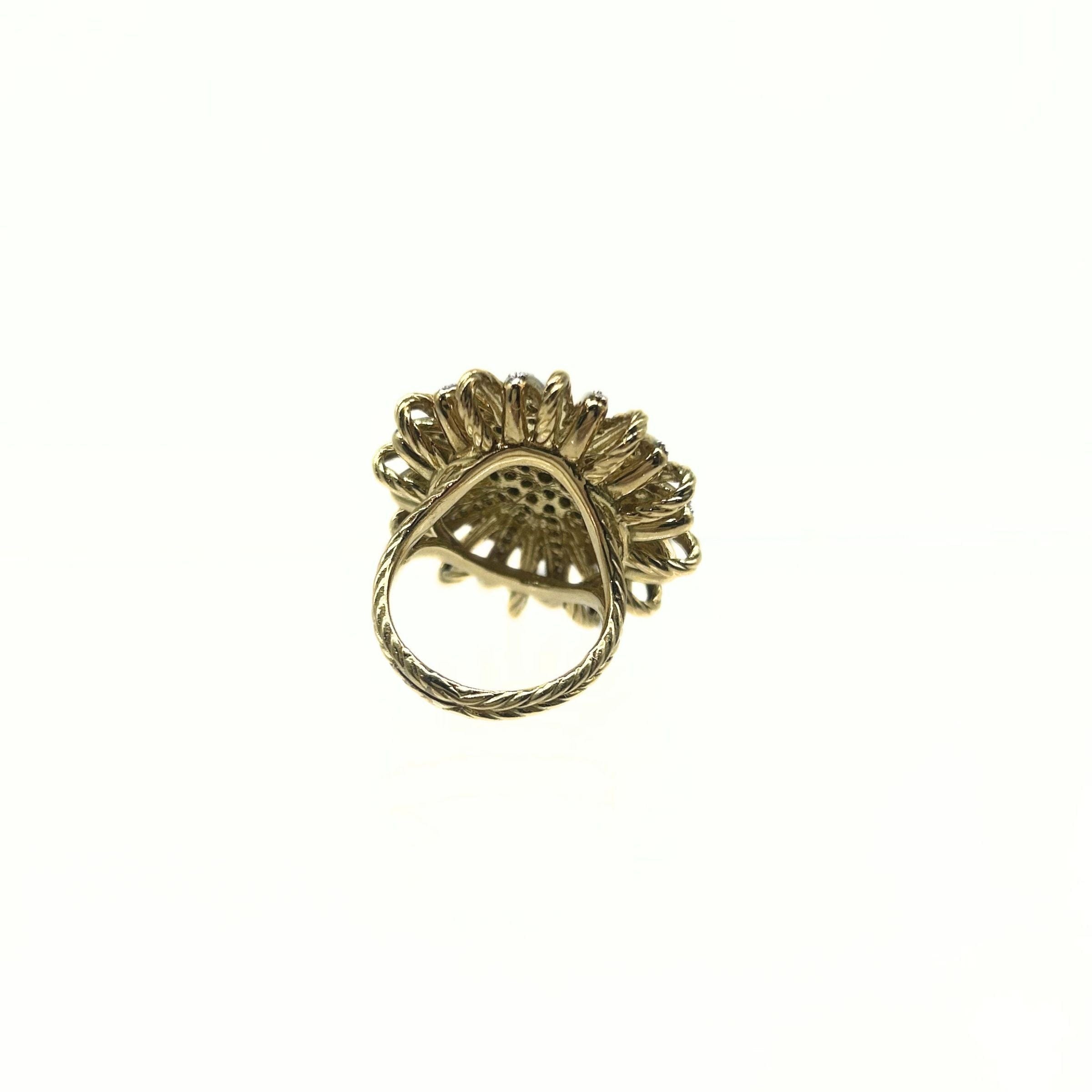 David Yurman Starburst 18K Gold with Diamonds Ring