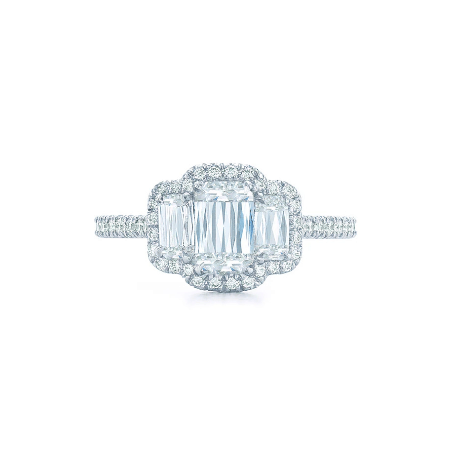 Fink's Exclusive ASHOKA® Diamond Engagement Ring with Halo in Platinum