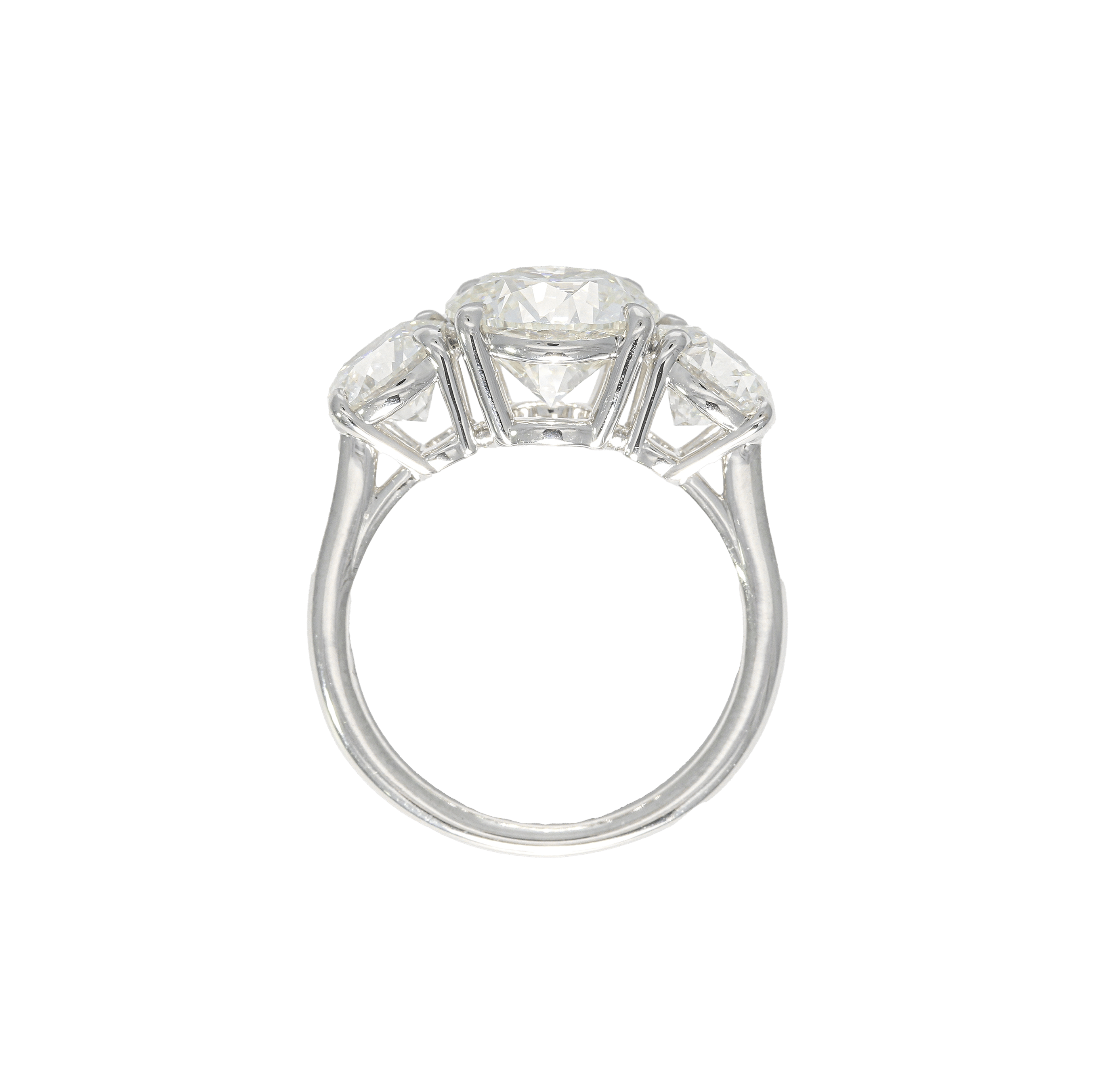 Fink's Exclusive Round Three Stone Engagement Ring in Platinum
