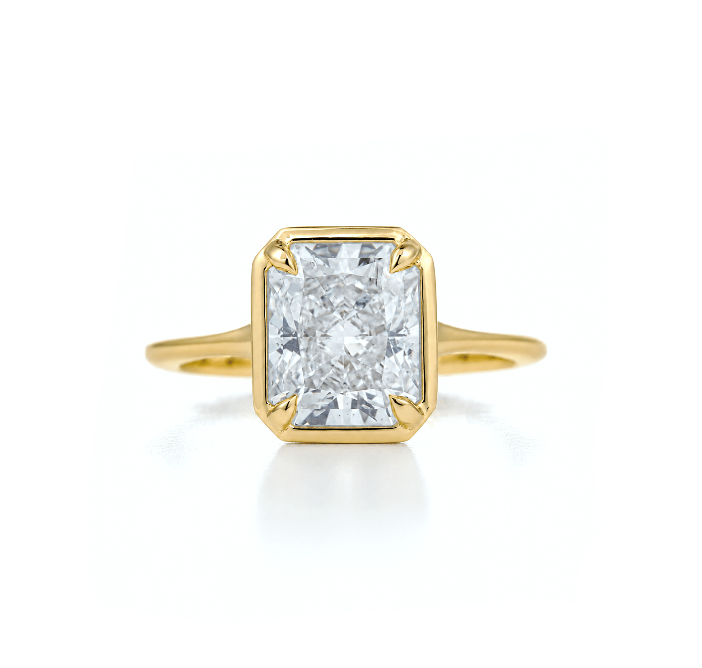 Fink's Exclusive Radiant Cut Diamond Engagement Ring in Yellow Gold