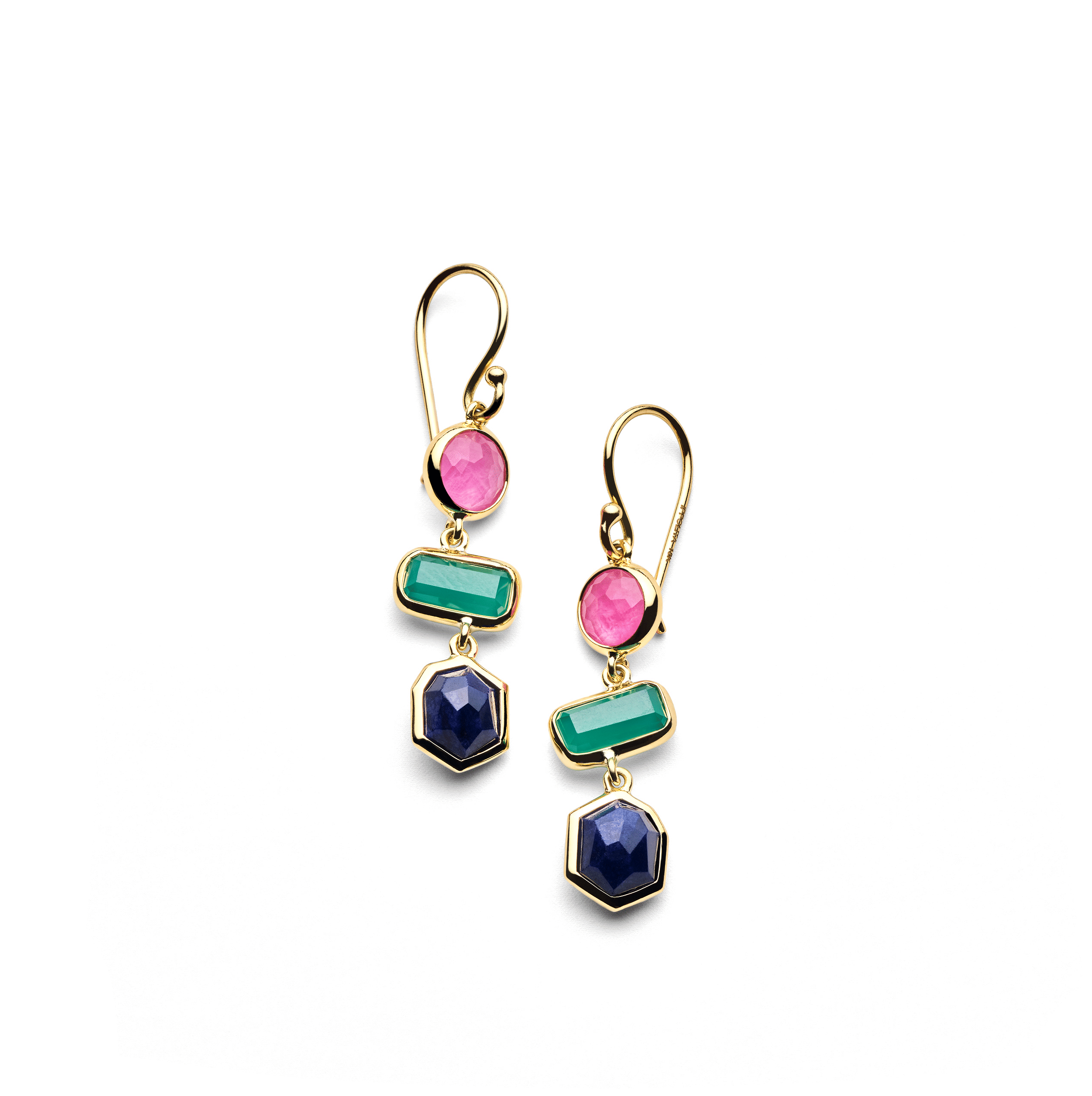 IPPOLITA Rock Candy Mini 3-Stone Drop Earrings in Festa