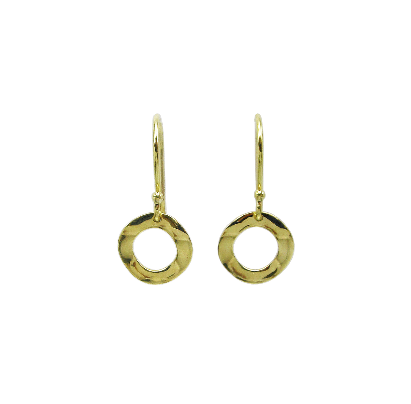 IPPOLITA Classico Yellow Gold Mini Wavy Circle Earrings
