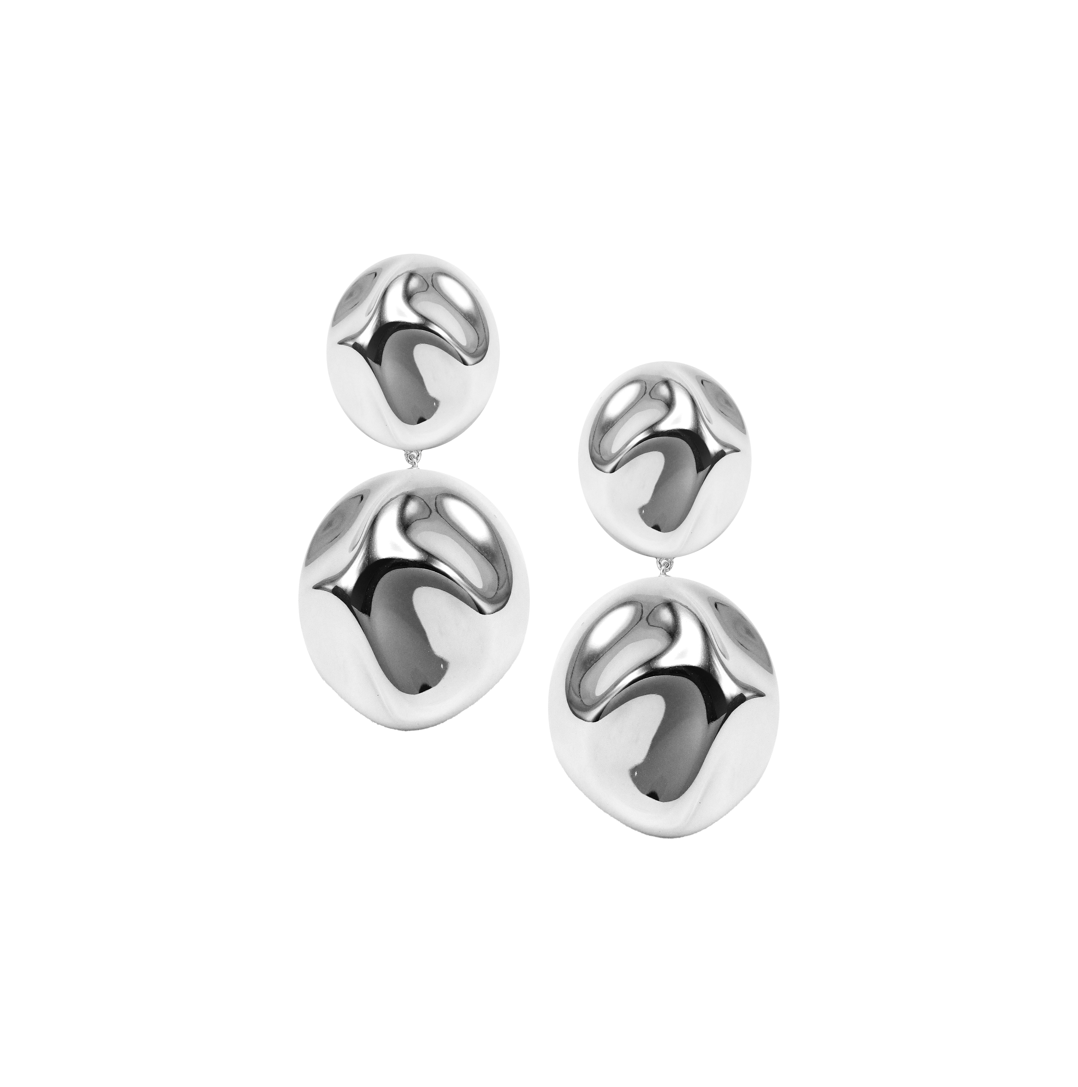IPPOLITA Classico Sterling Silver Sculpted Pinch Snowman Earrings