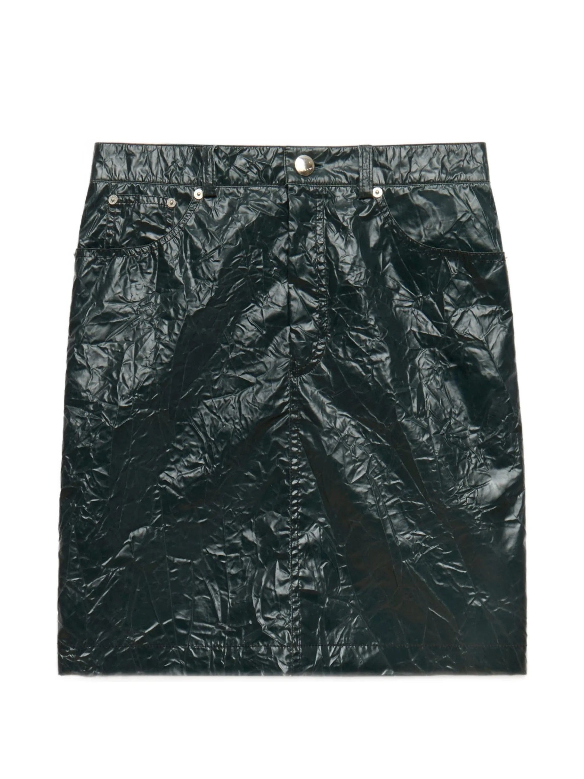 Marni crinkled-texture five-pocket skirt