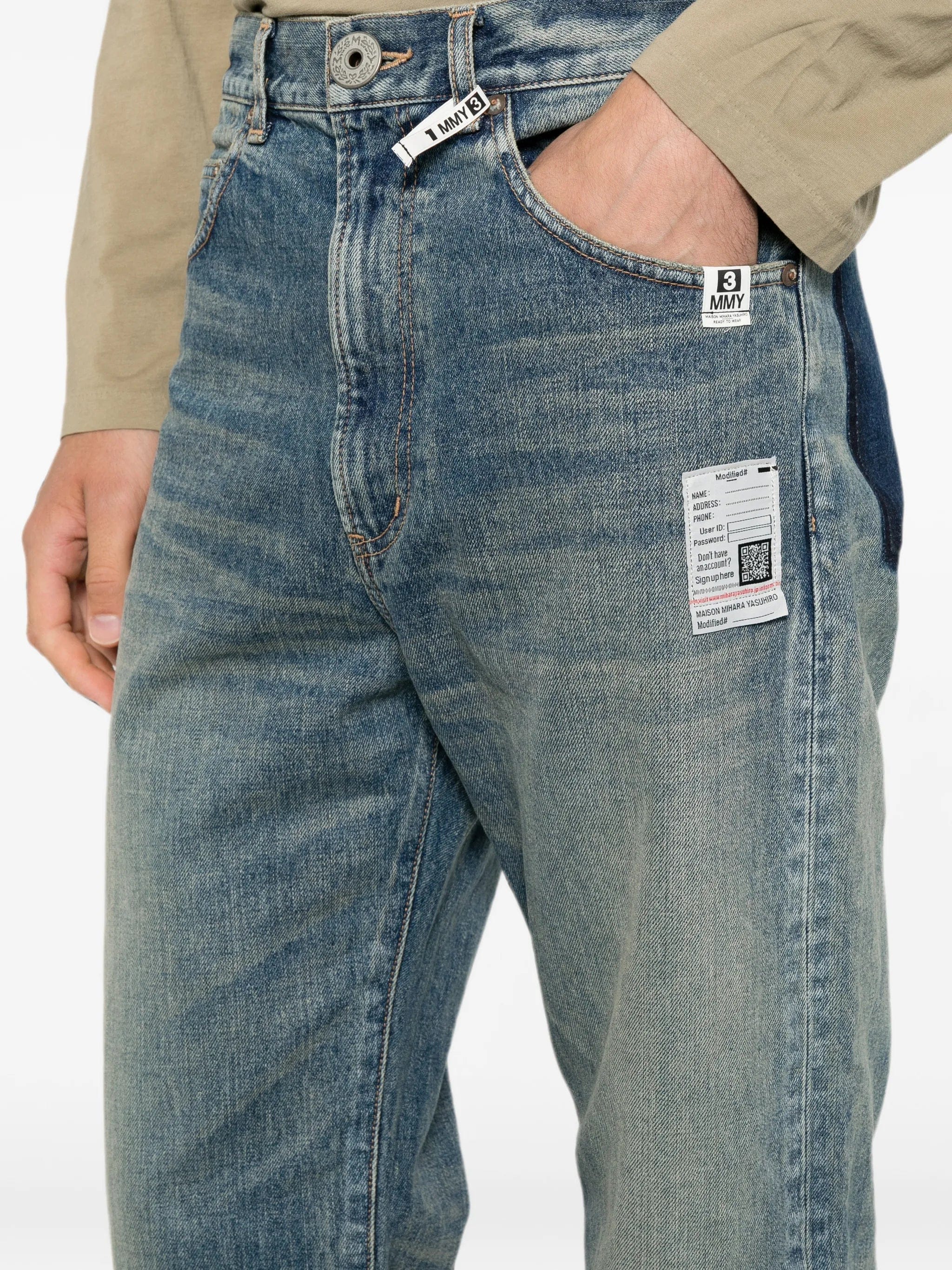 Maison Mihara Yasuhiro flare tapered jeans