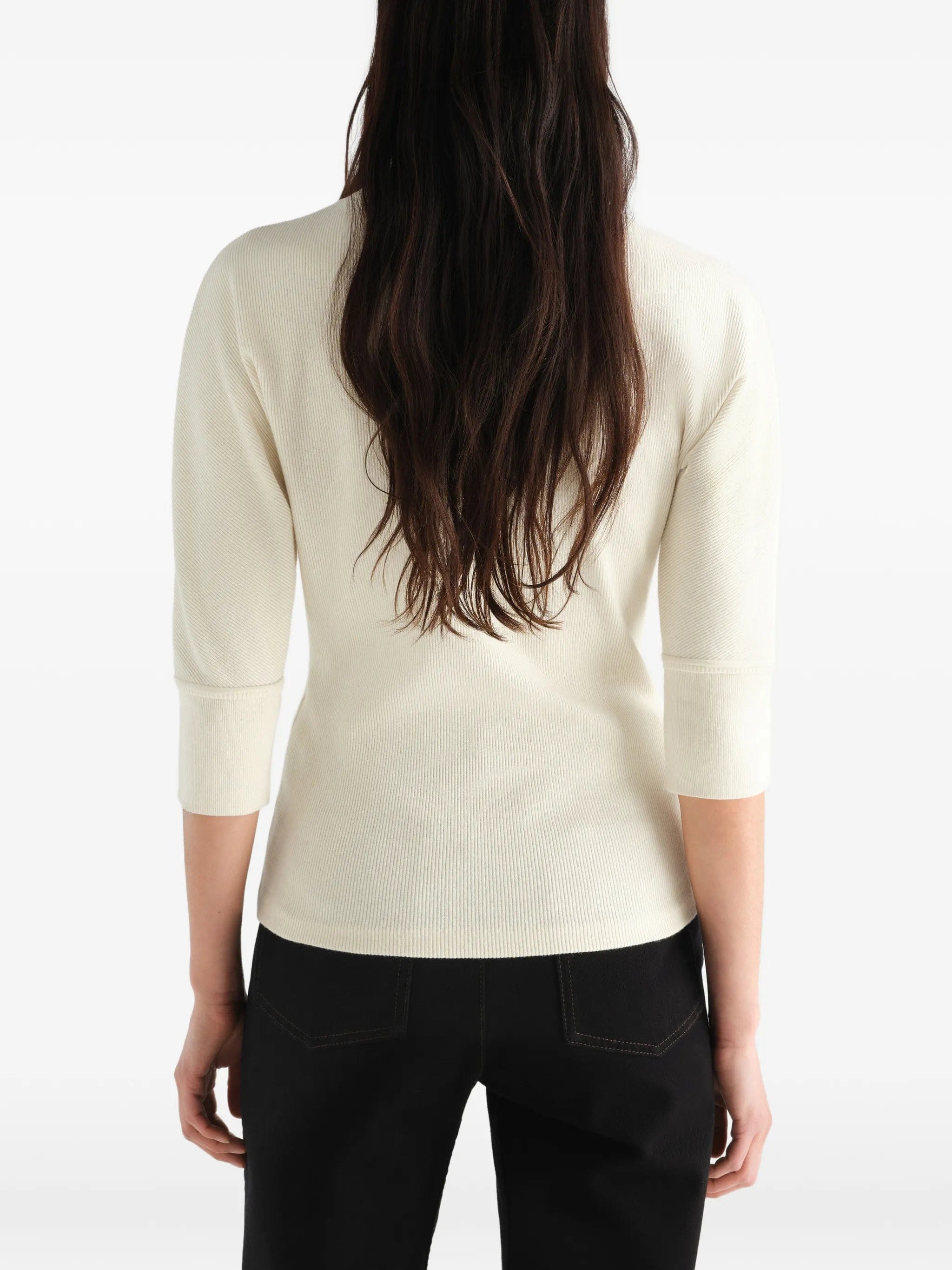 LEMAIRE Ascot T-shirt in linen and cotton ribbed jersey