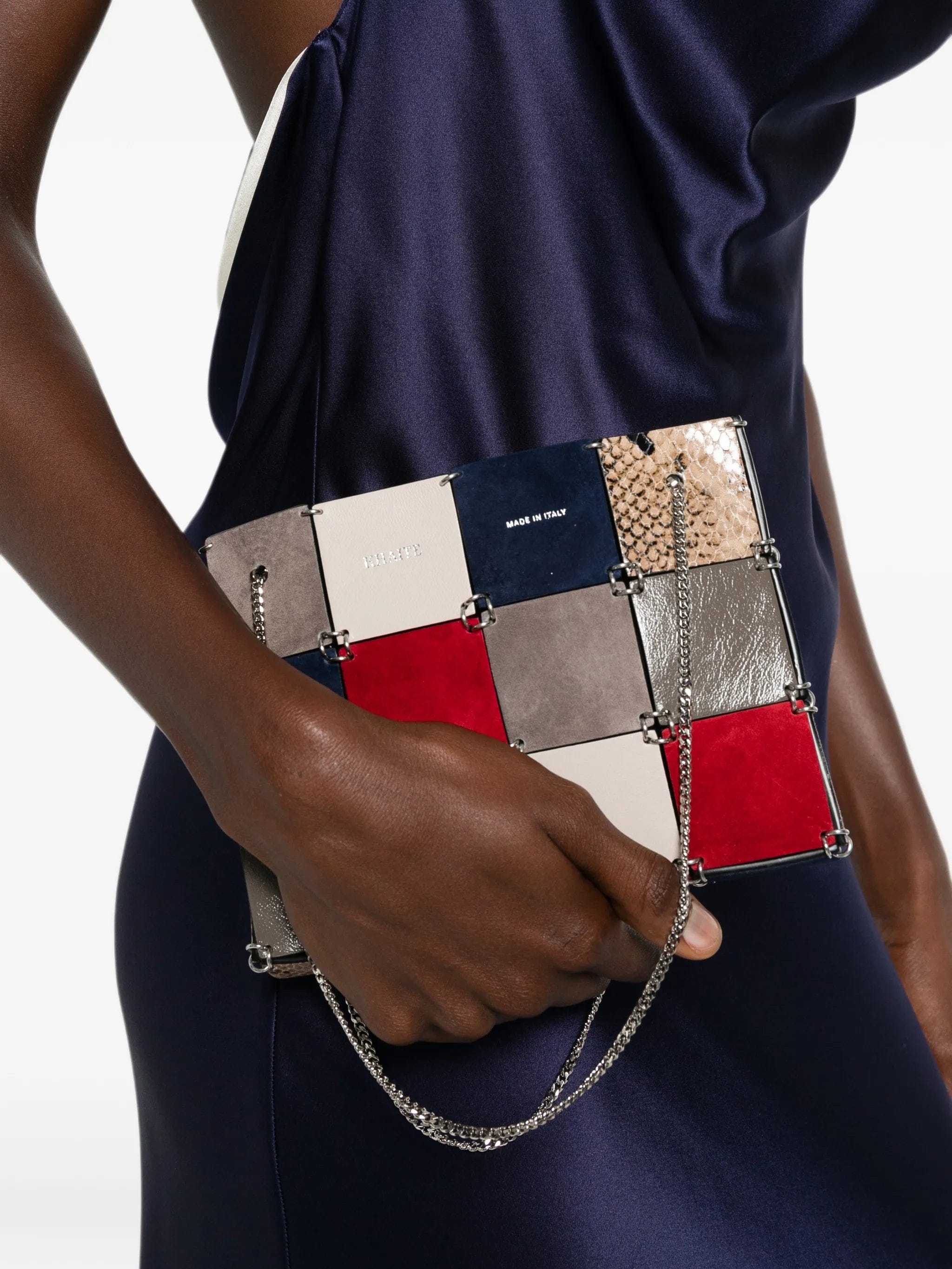 KHAITE mini Emma patchwork leather tote bag