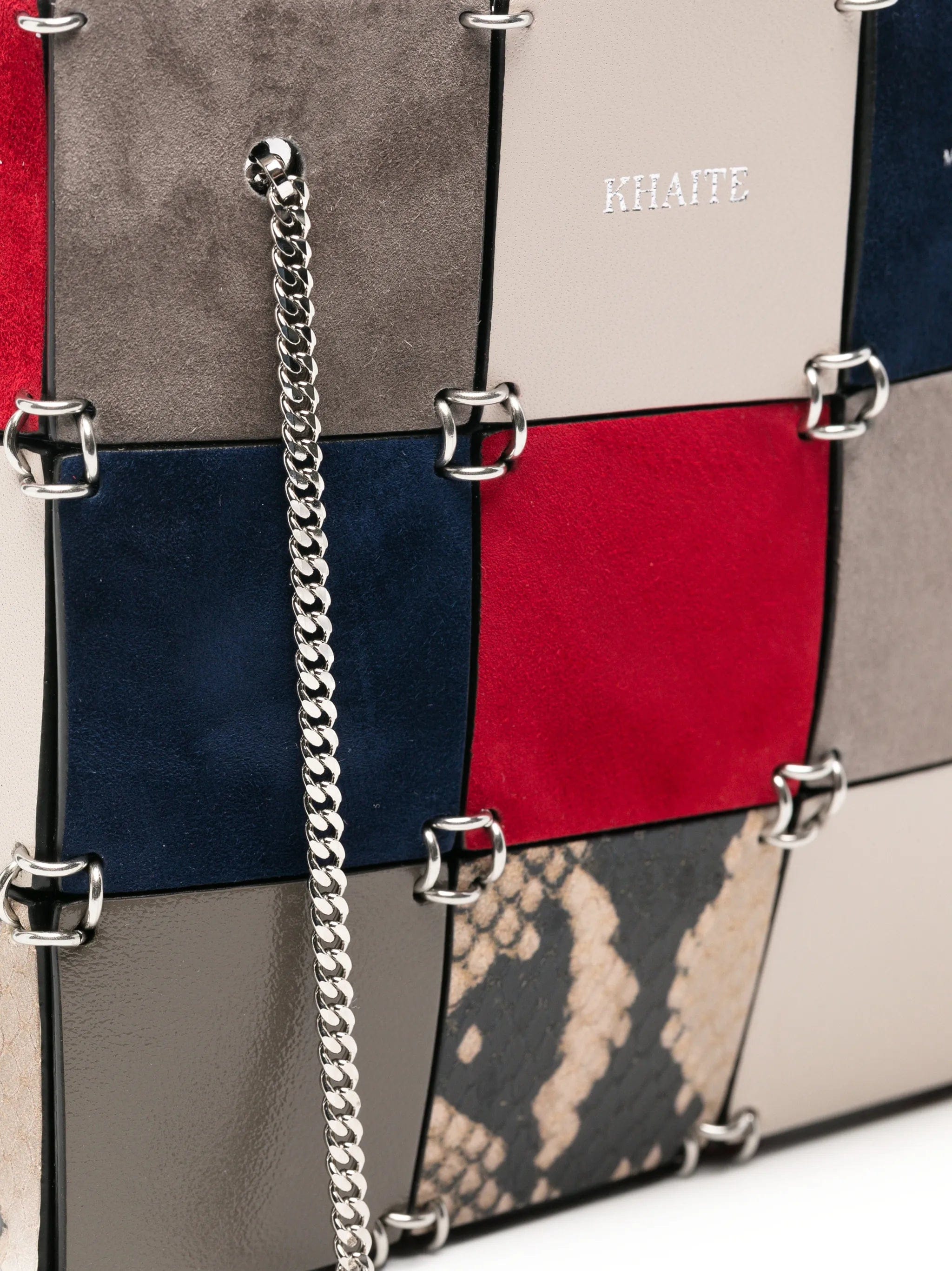 KHAITE mini Emma patchwork leather tote bag