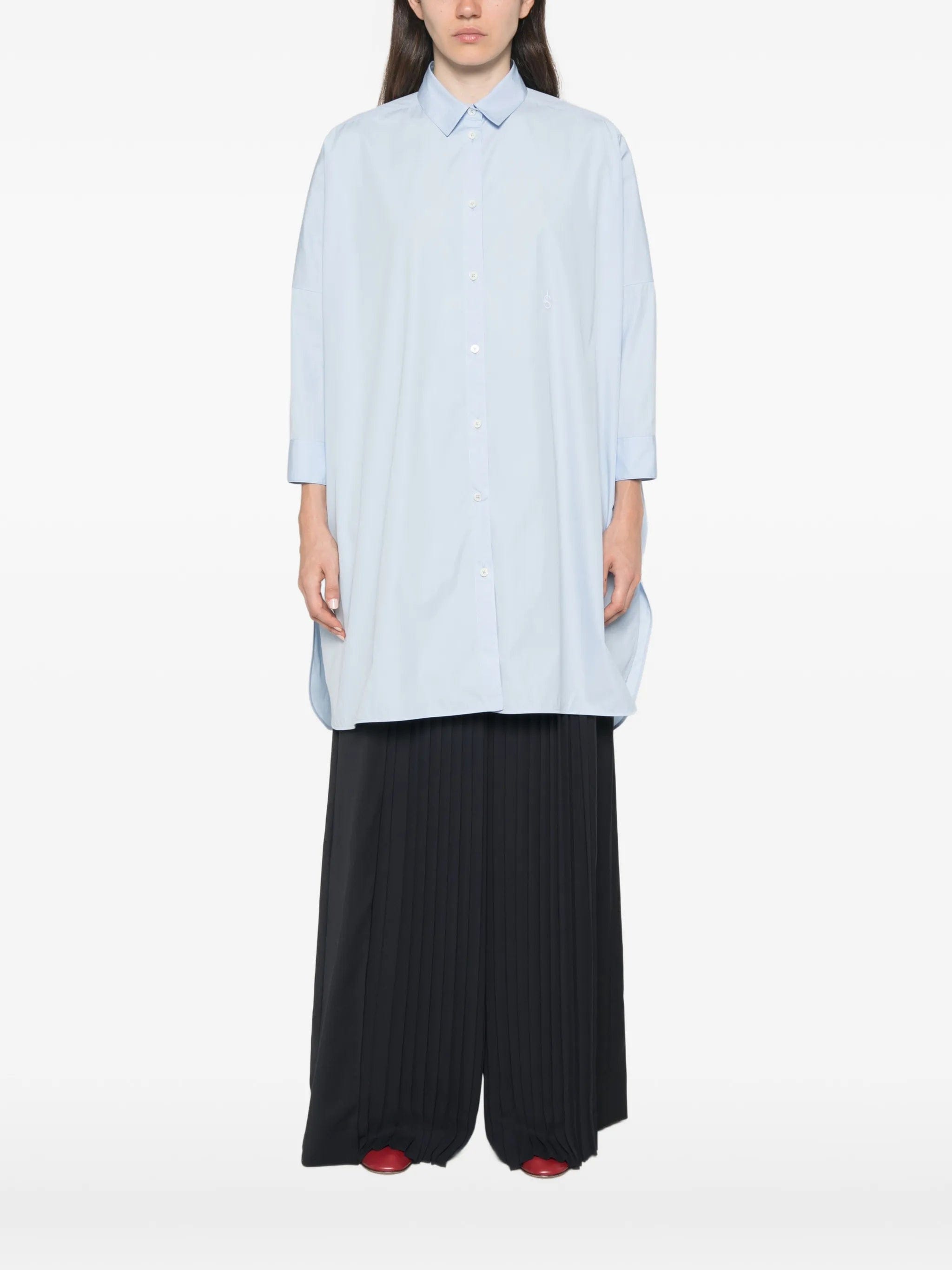 Jil Sander oversized curved-hem shirt