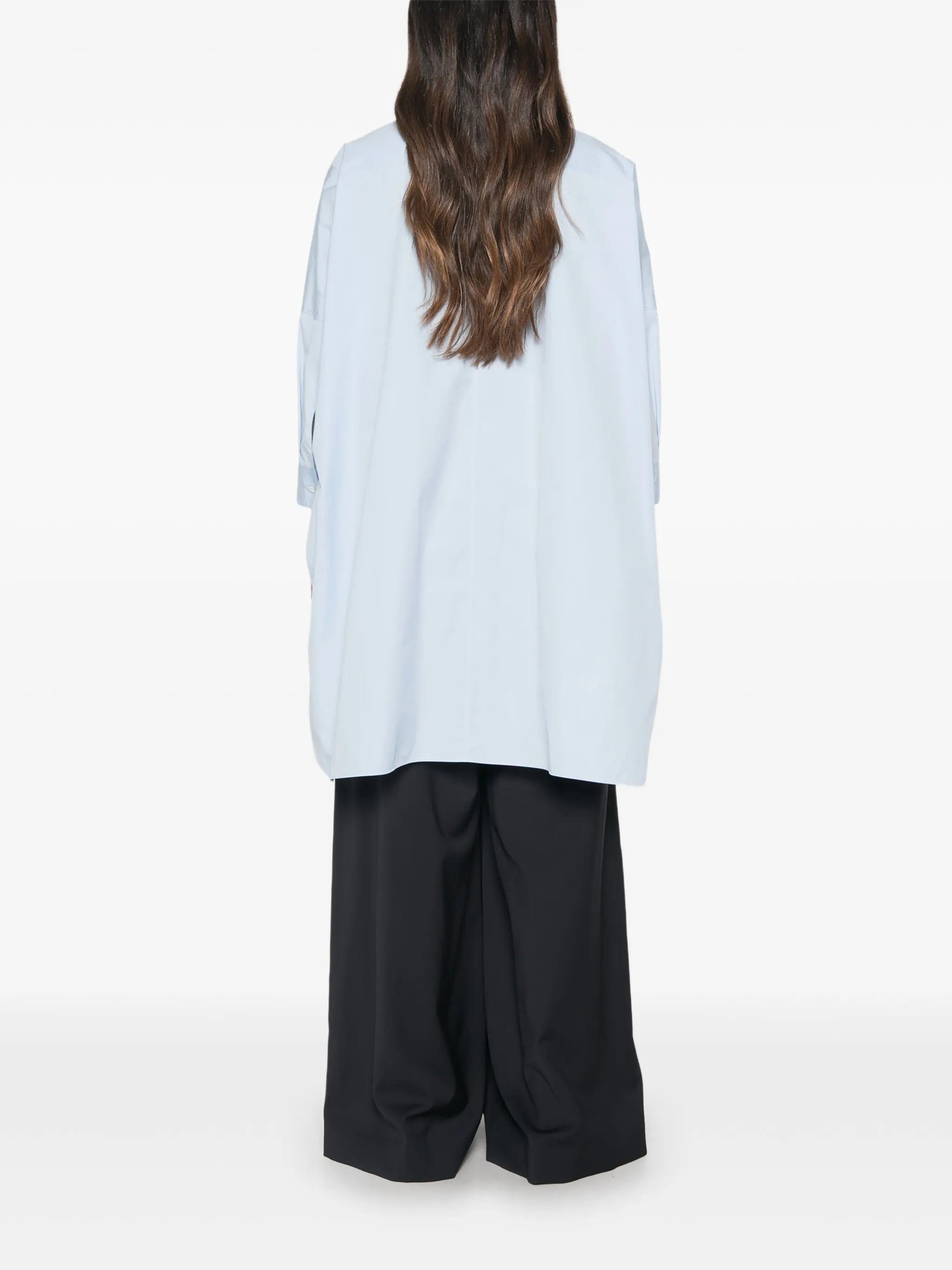 Jil Sander oversized curved-hem shirt