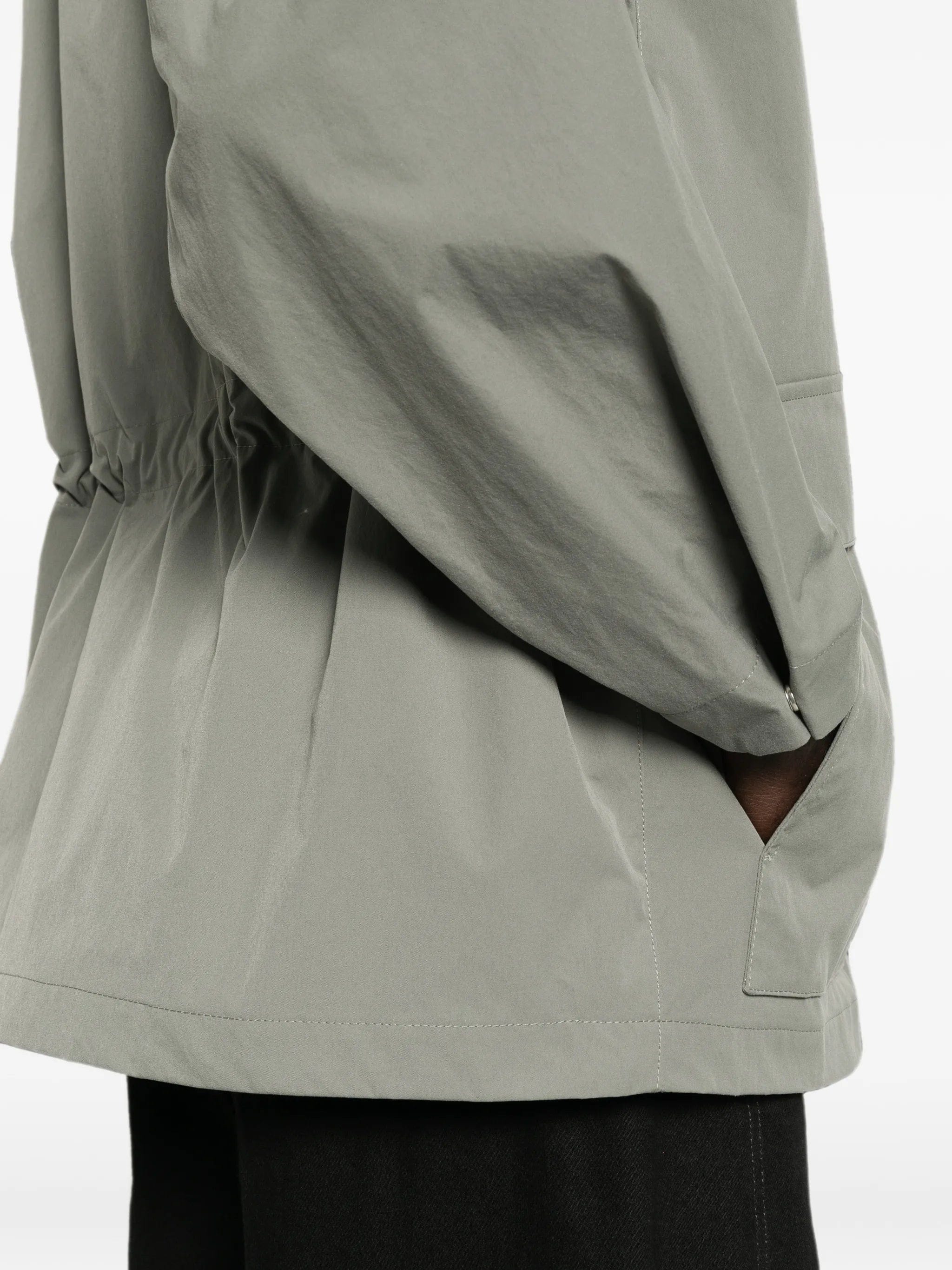 Jil Sander high-neck drawstring-waist coat