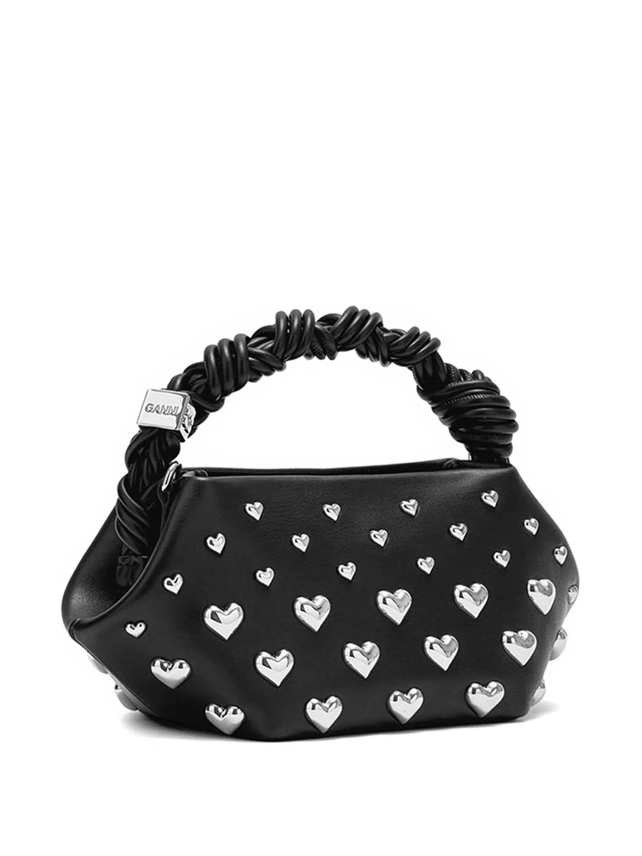 GANNI mini Bou heart-stud tote bag