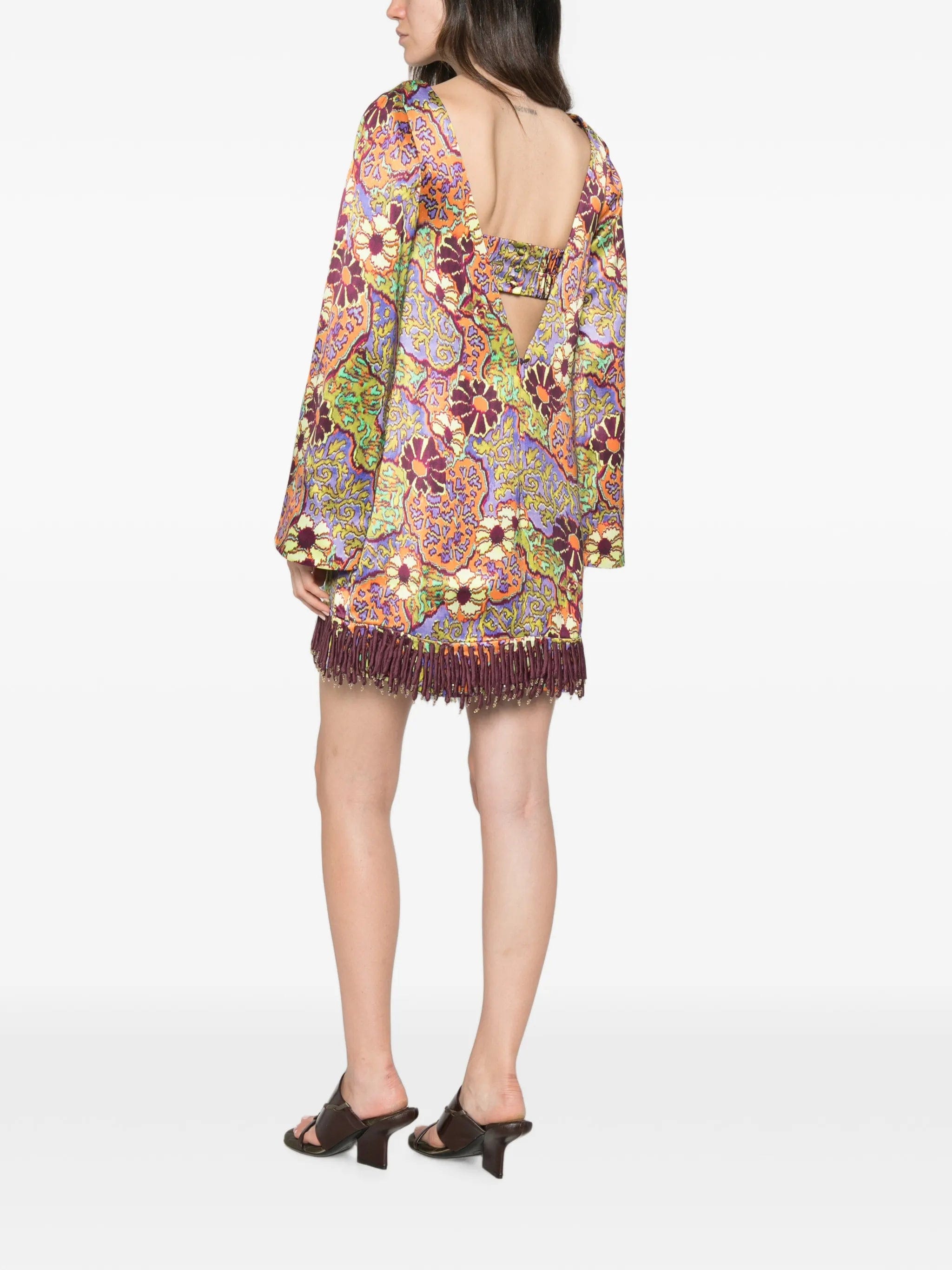 ALEMAIS Joanna fringe-trimmed mini dress