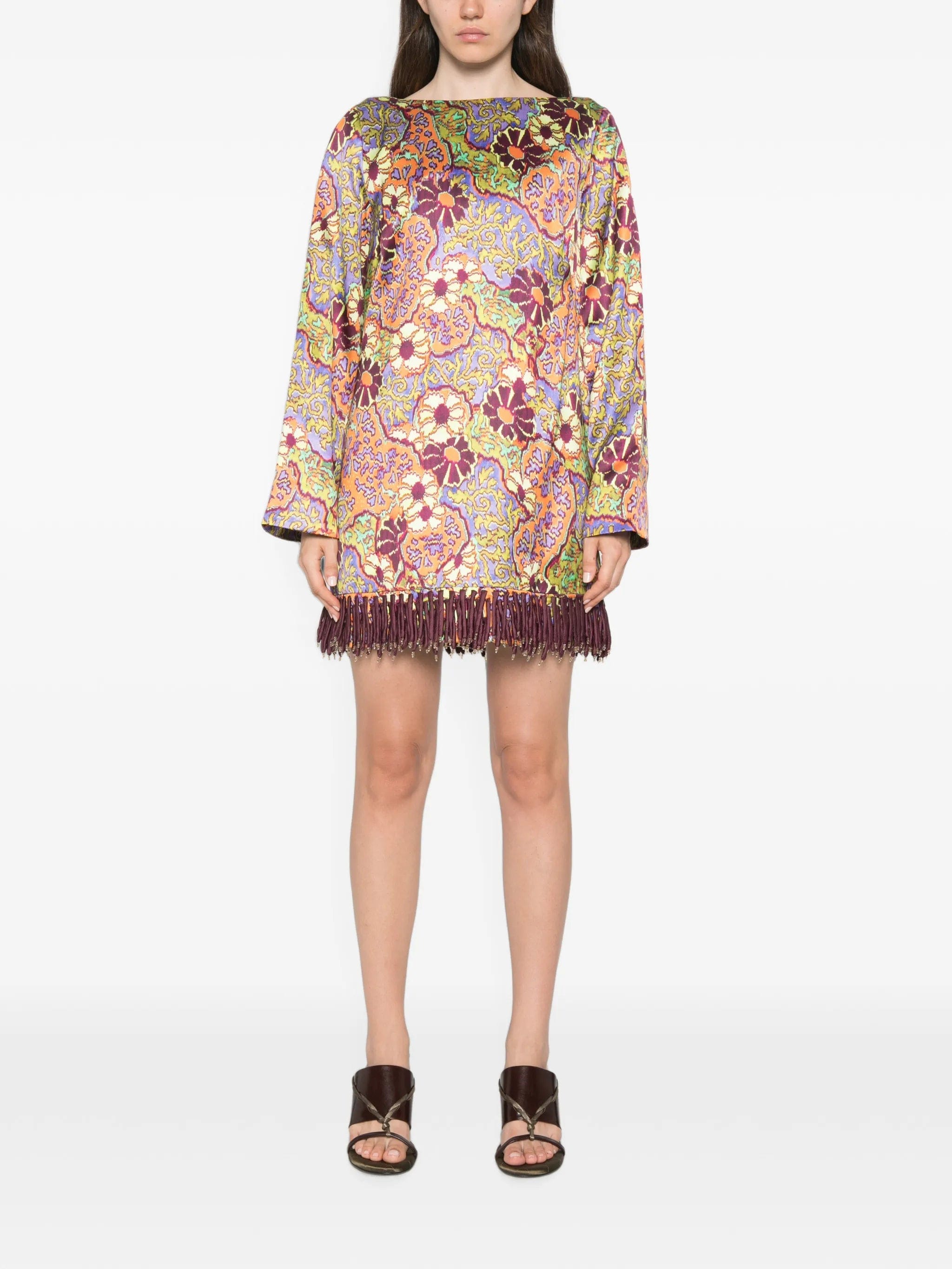 ALEMAIS Joanna fringe-trimmed mini dress