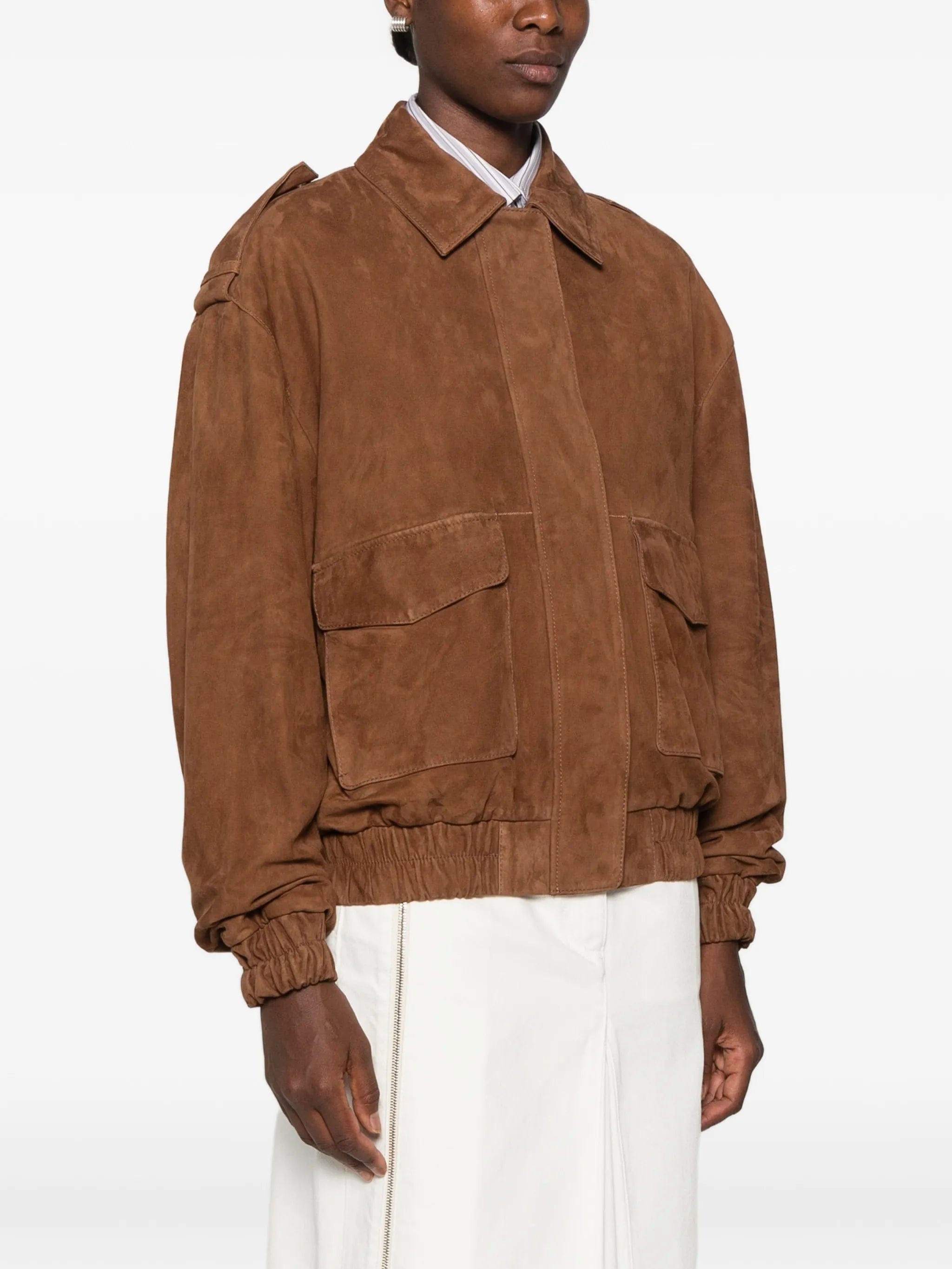 Arma Halti suede epaulette jacket