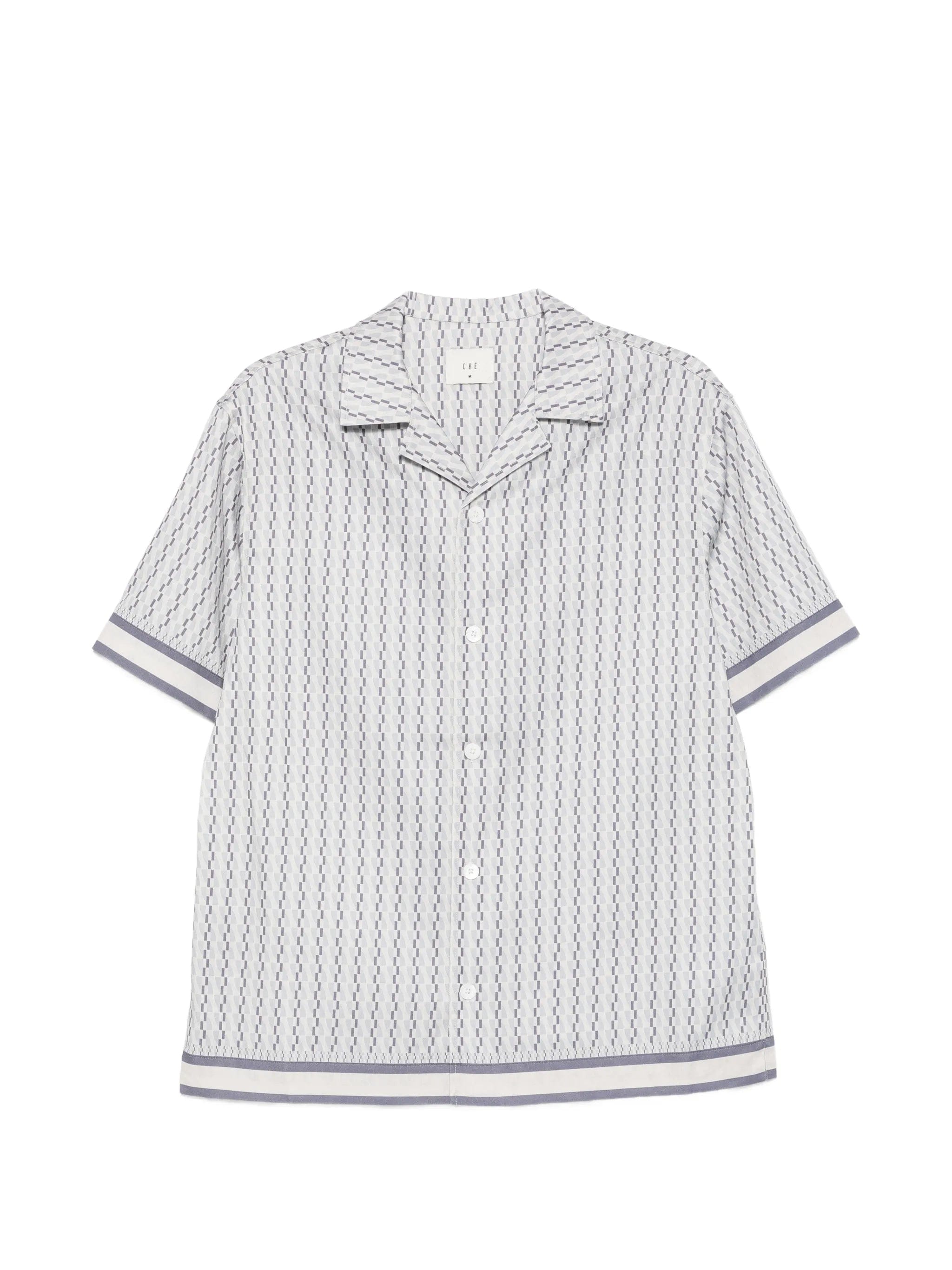 CHÉ Galliano border-print shirt
