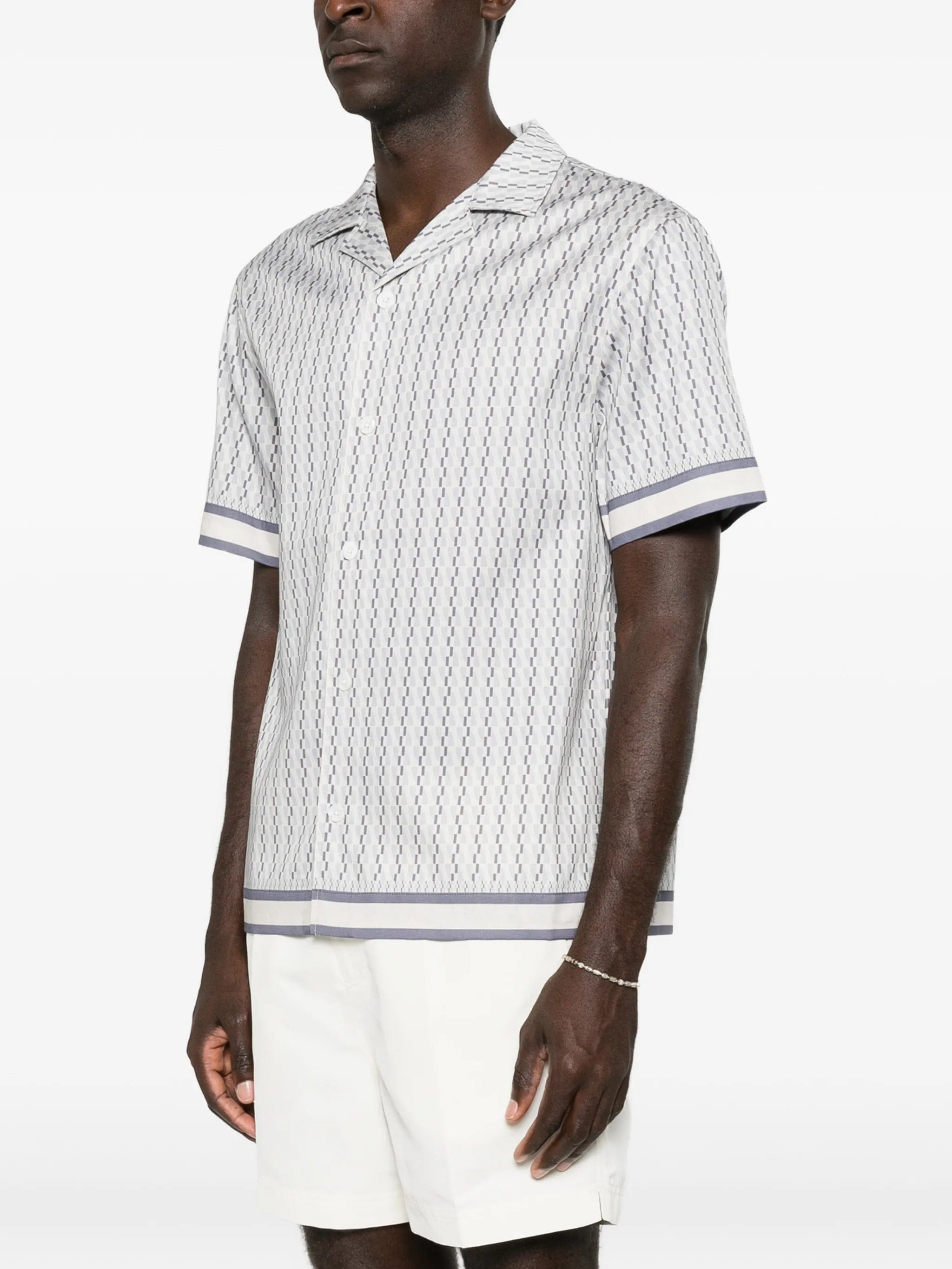 CHÉ Galliano border-print shirt