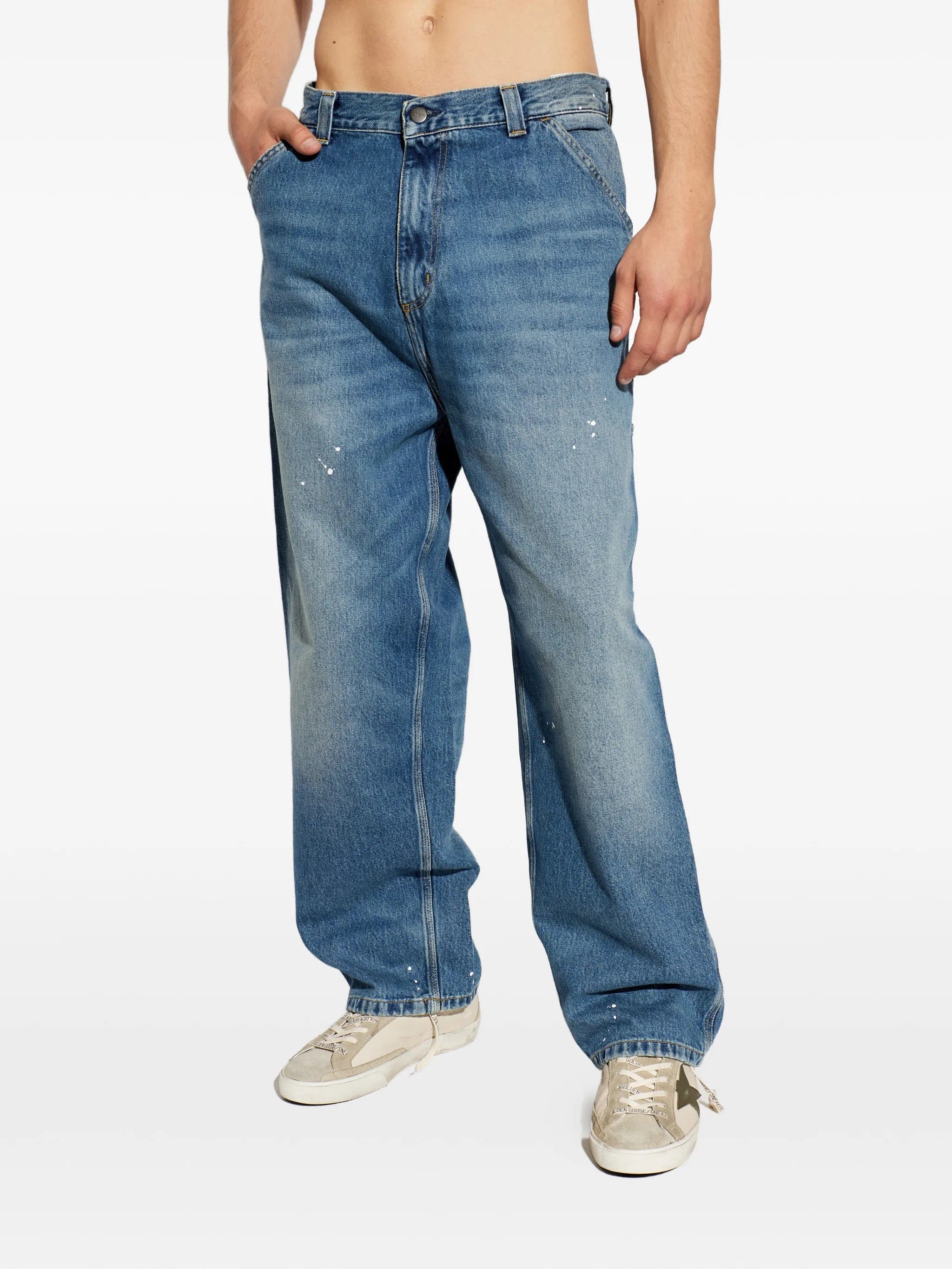 Carhartt WIP paint-splatter carpenter jeans