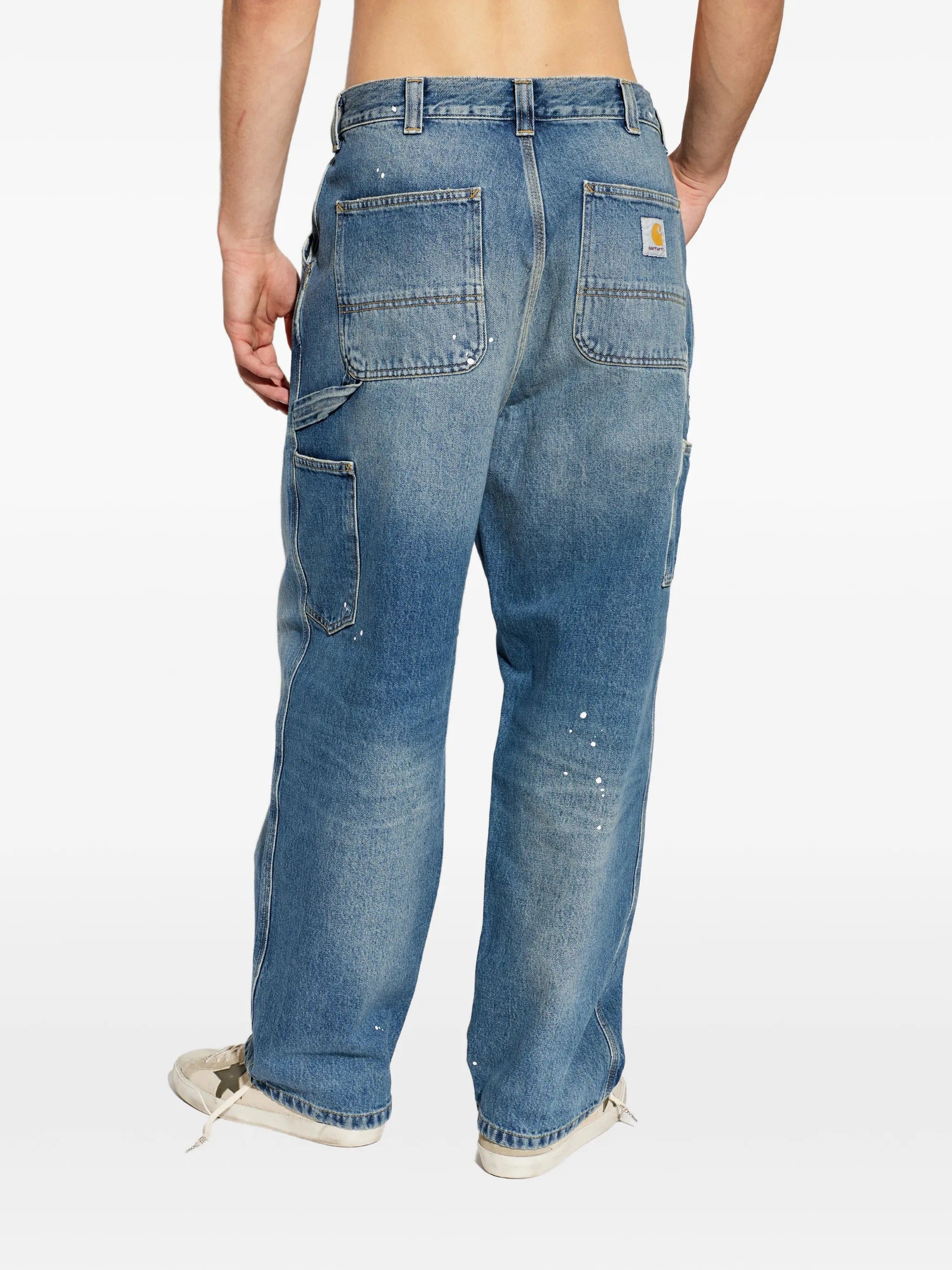 Carhartt WIP paint-splatter carpenter jeans