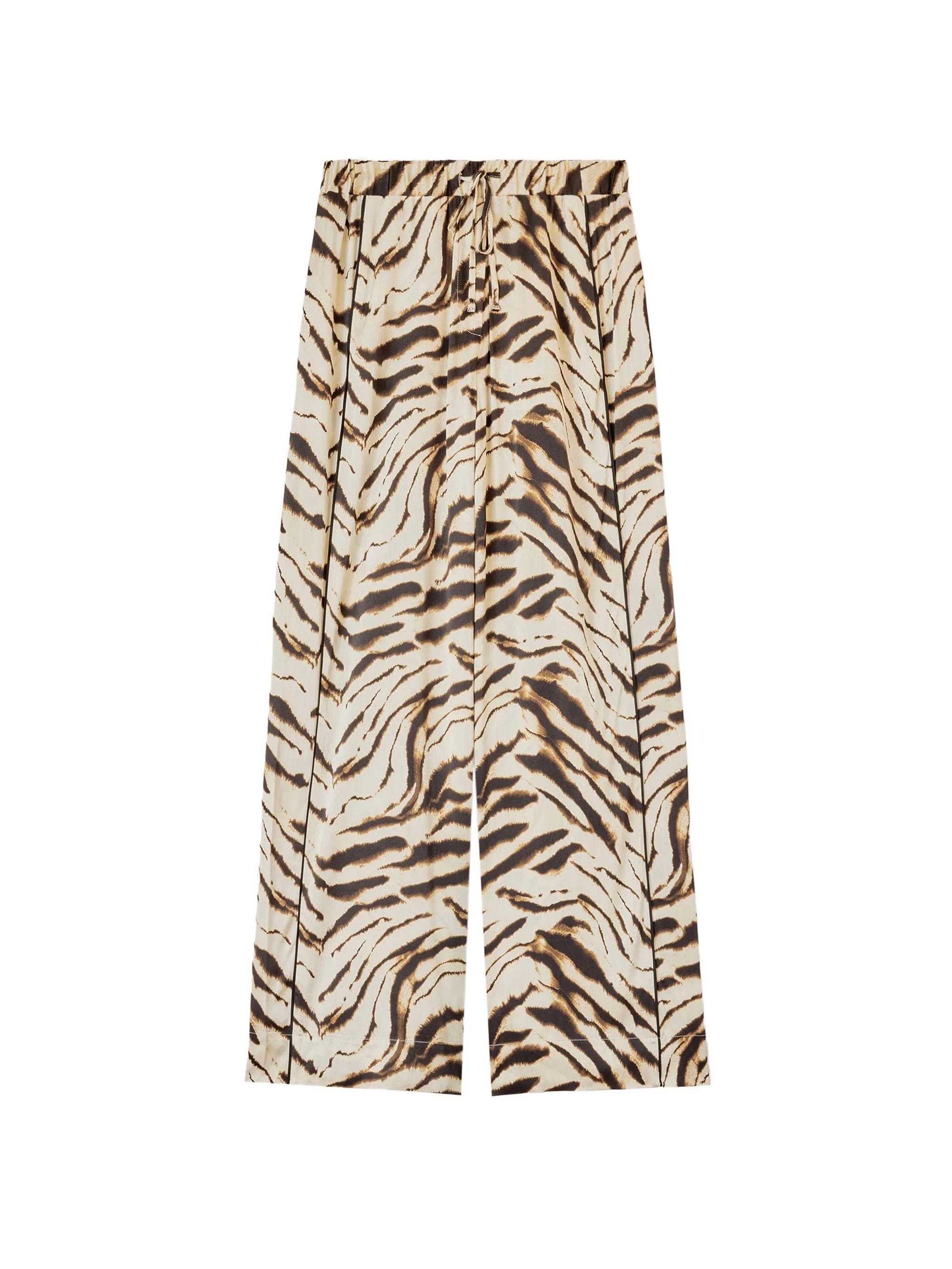 GANNI trousers in zebra satin