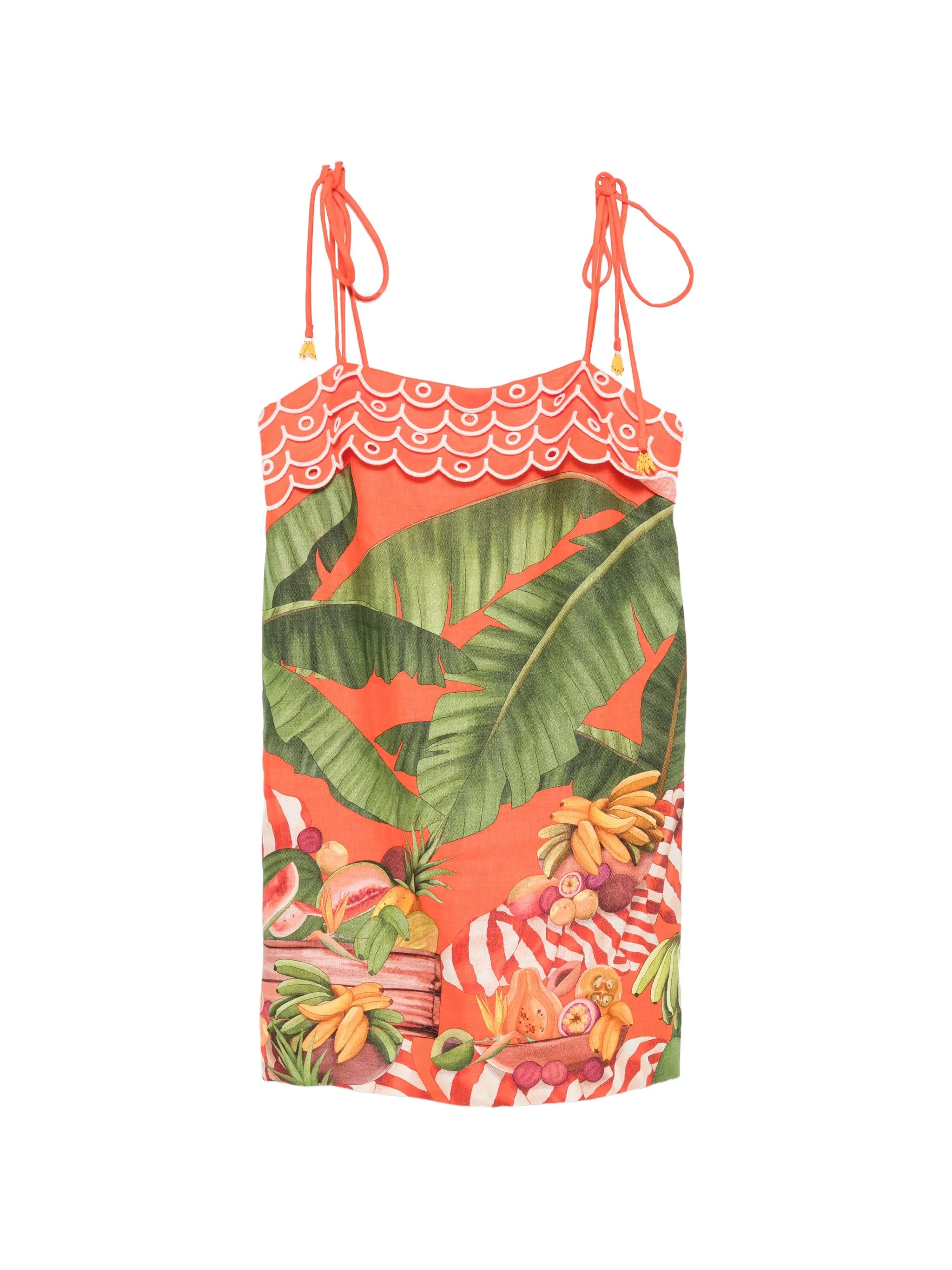 FARM Rio fruit-print tie-strap mini dress