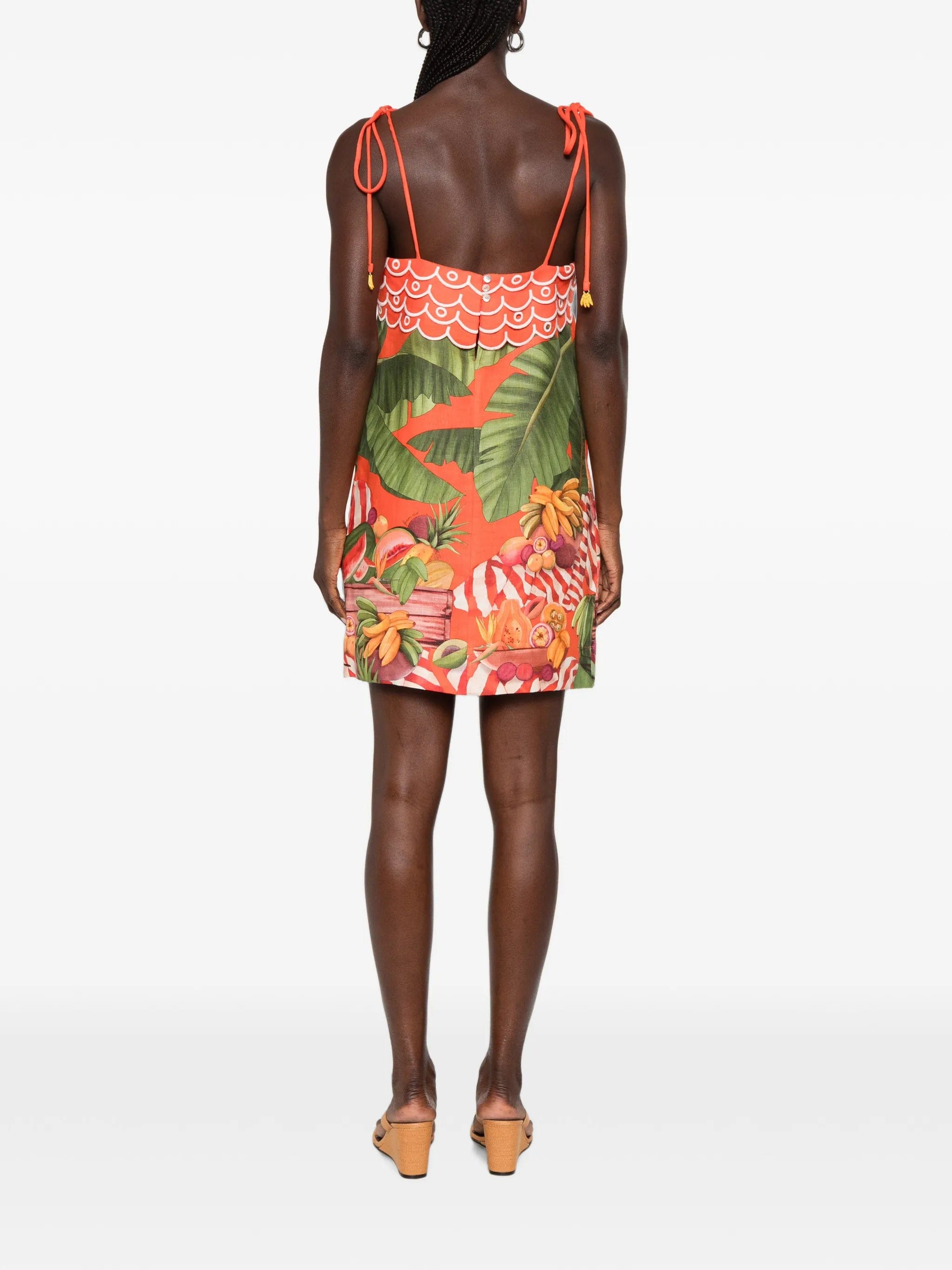 FARM Rio fruit-print tie-strap mini dress