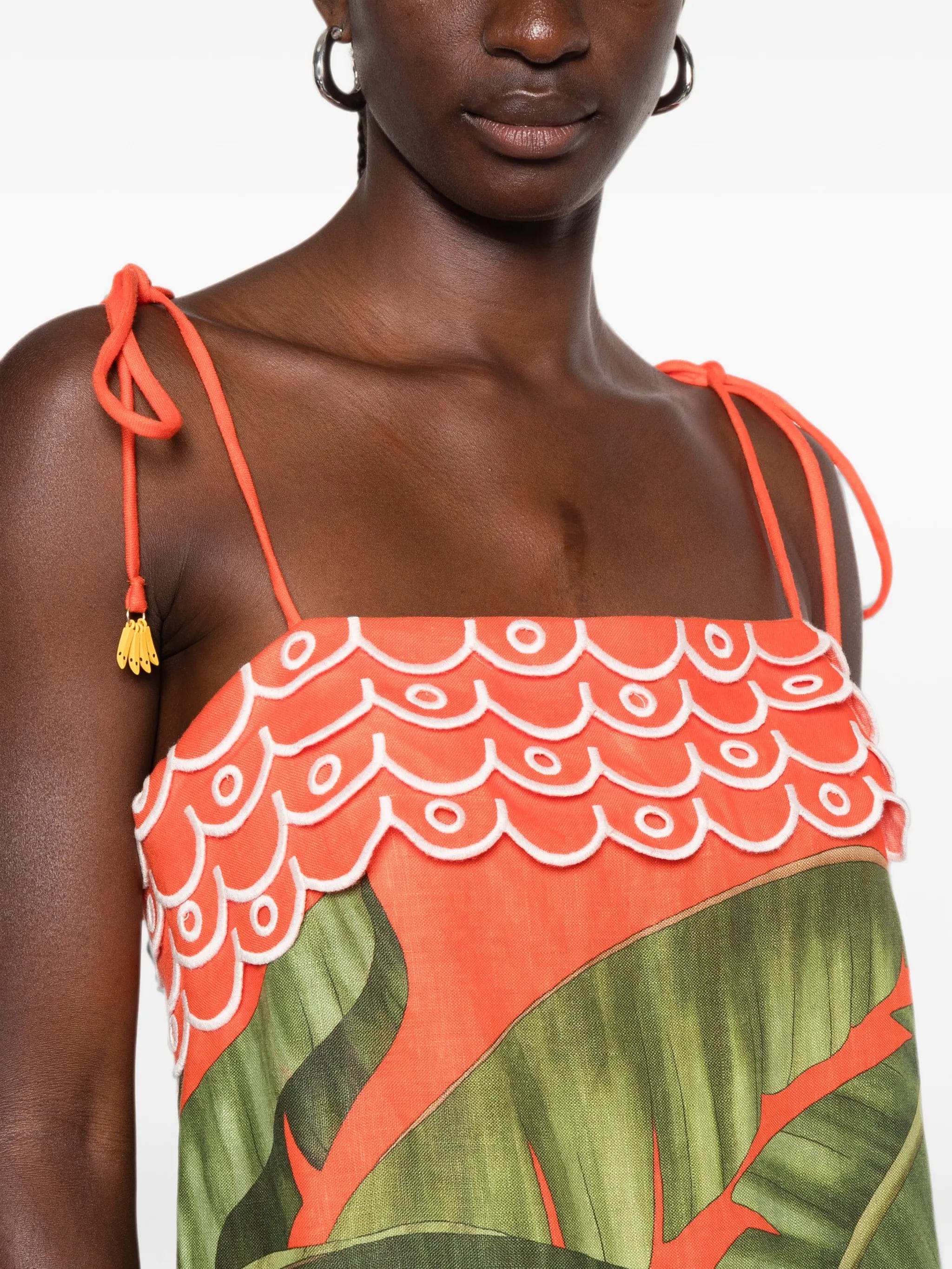 FARM Rio fruit-print tie-strap mini dress
