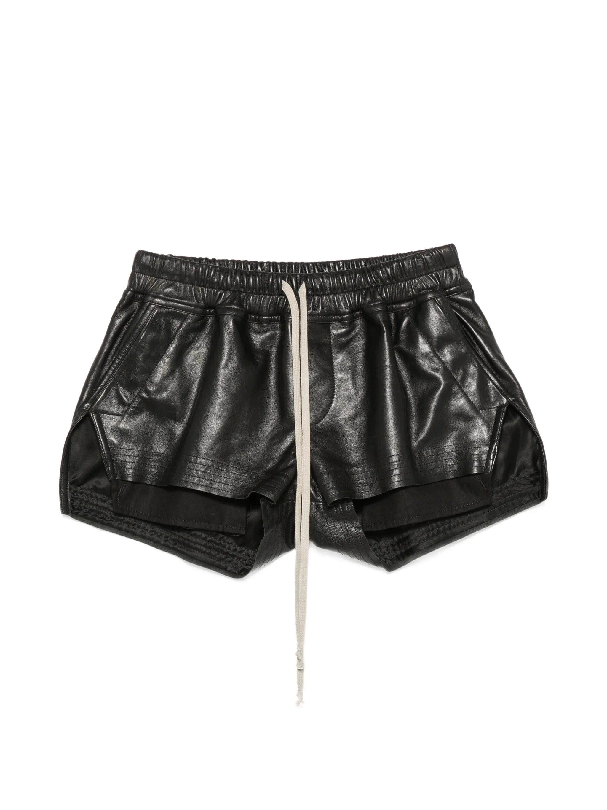 Rick Owens layered drawstring-waist shorts