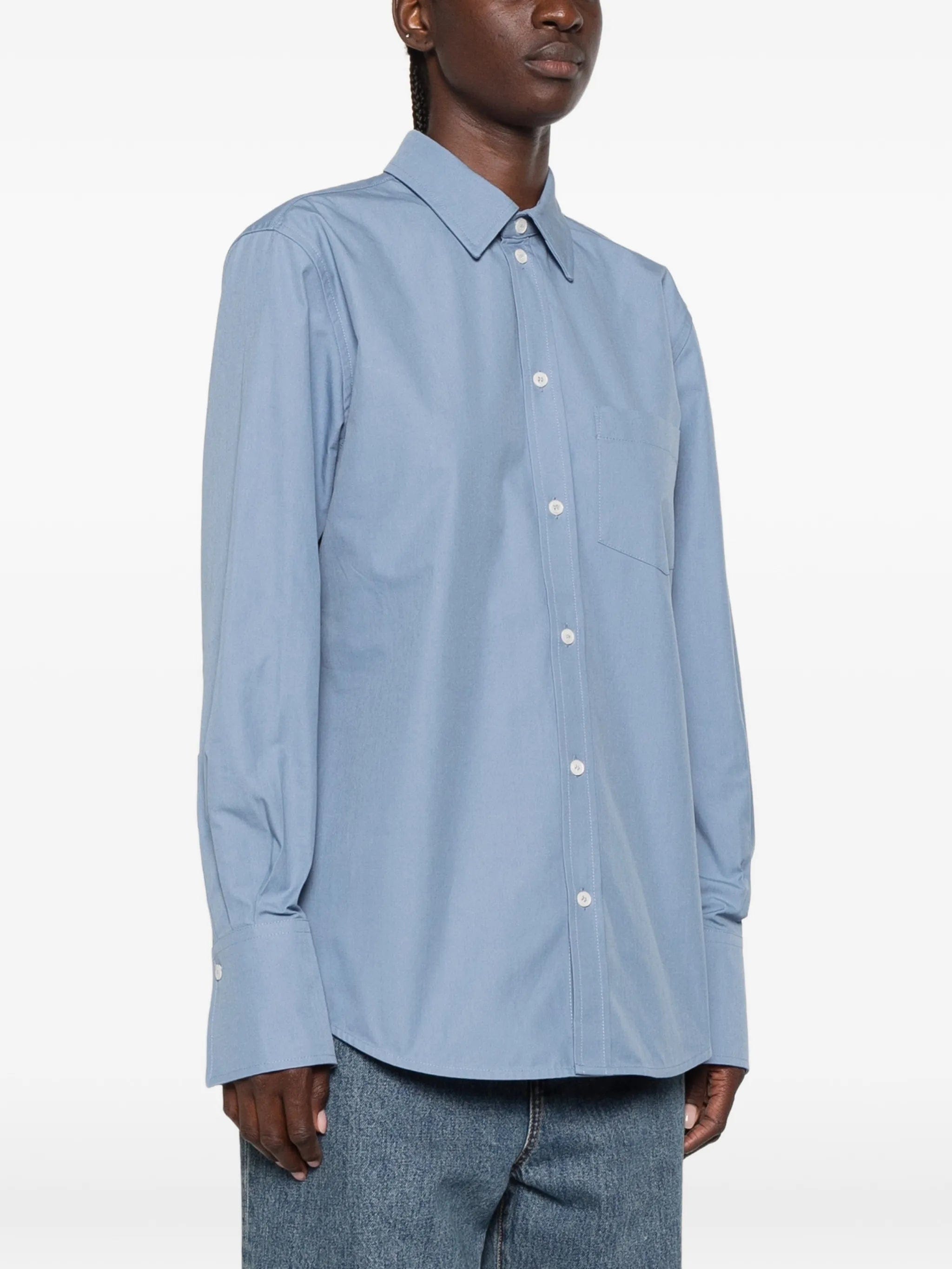 Victoria Beckham chest-pocket button-up shirt