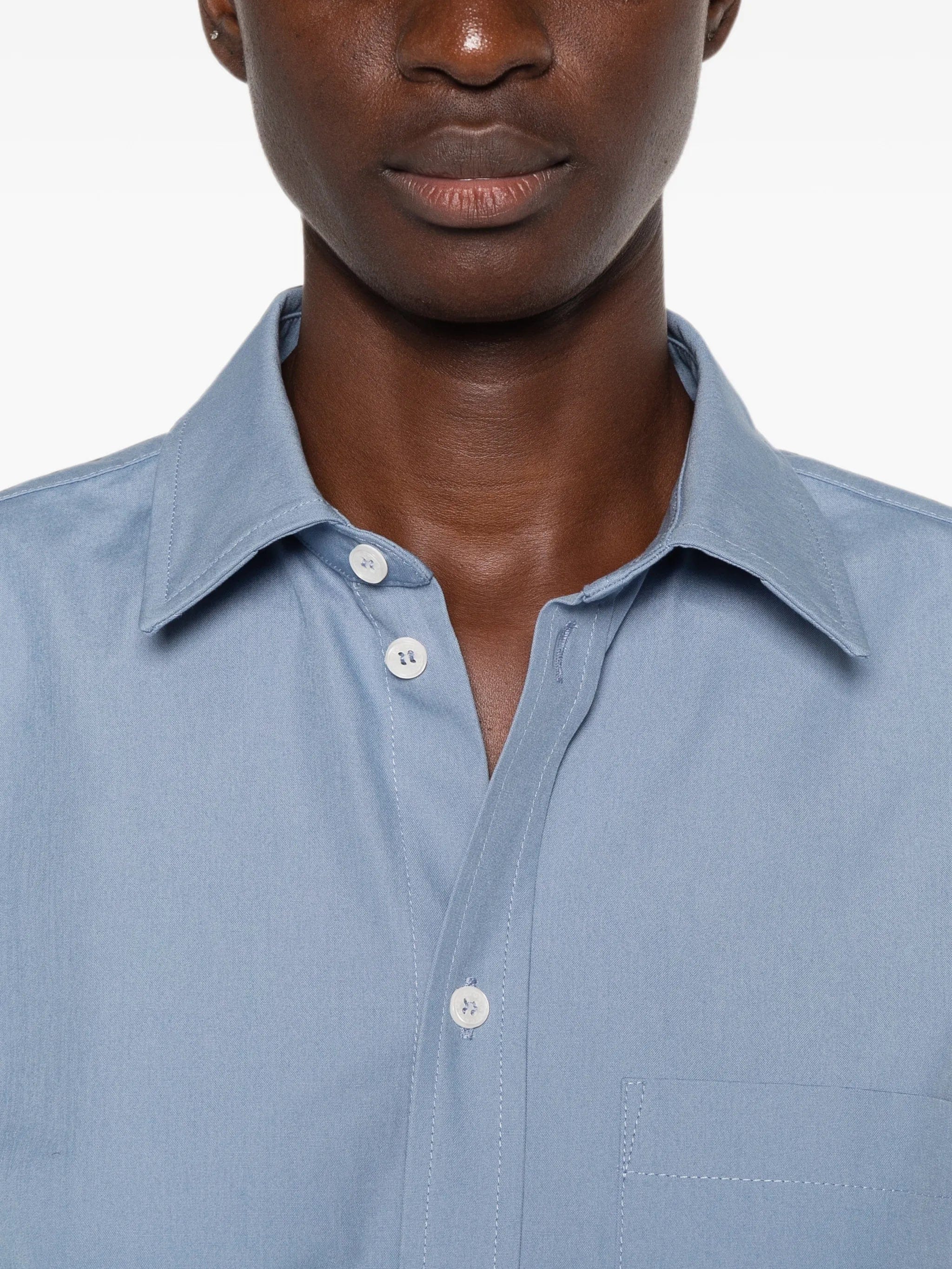 Victoria Beckham chest-pocket button-up shirt