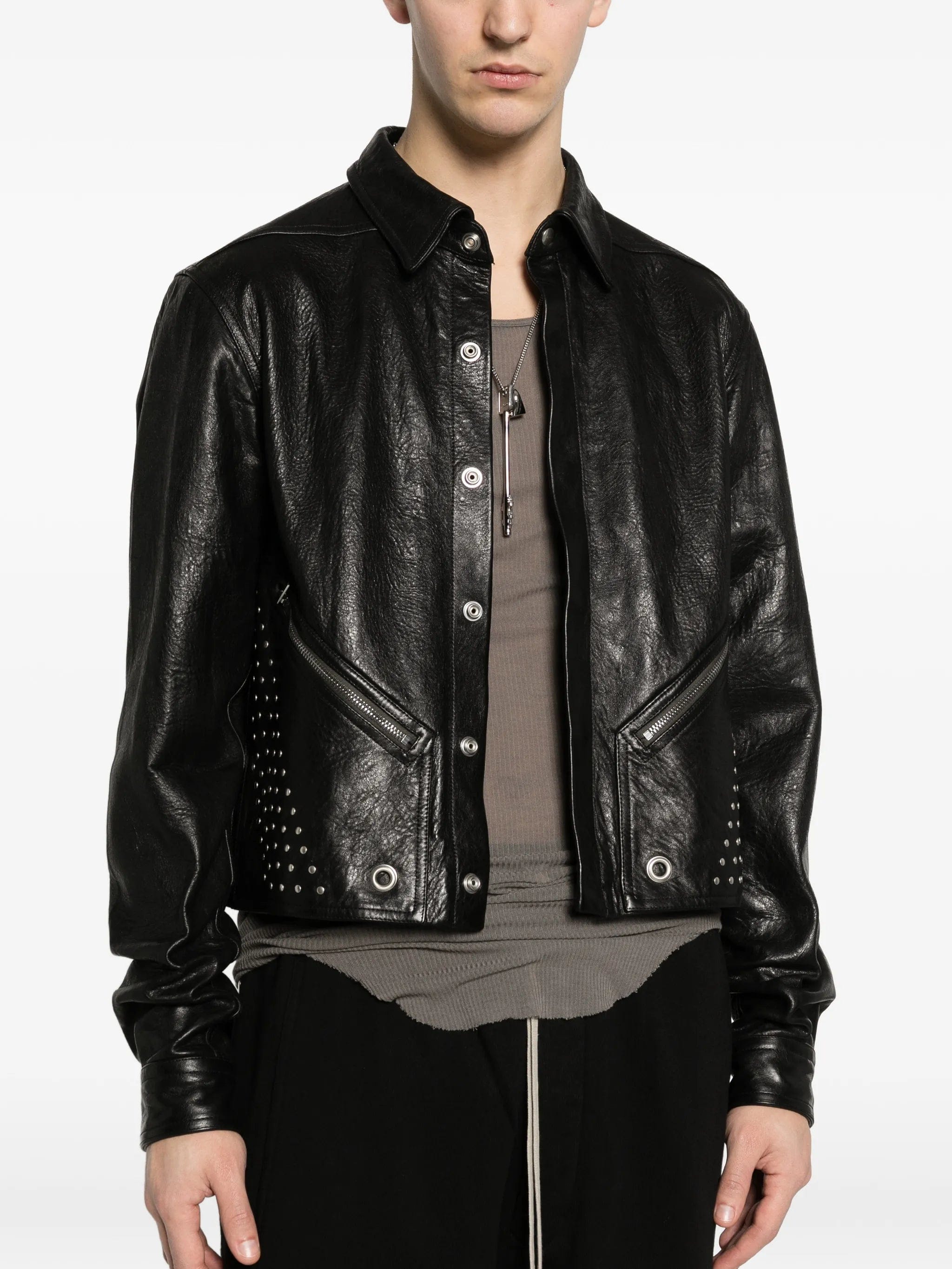 Rick Owens Alice Tour stud-embellished leather jacket