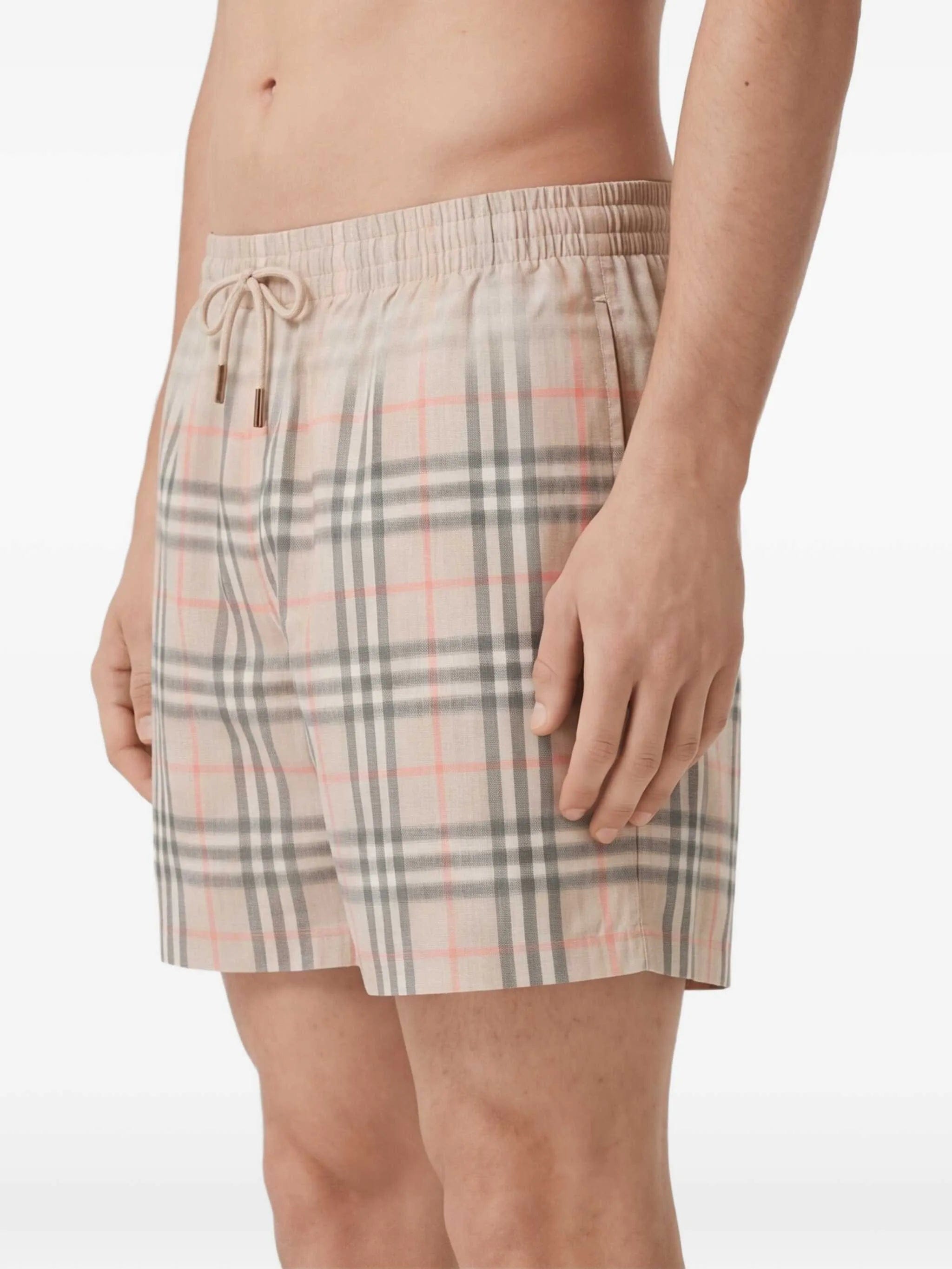 Burberry gradient Check swim shorts
