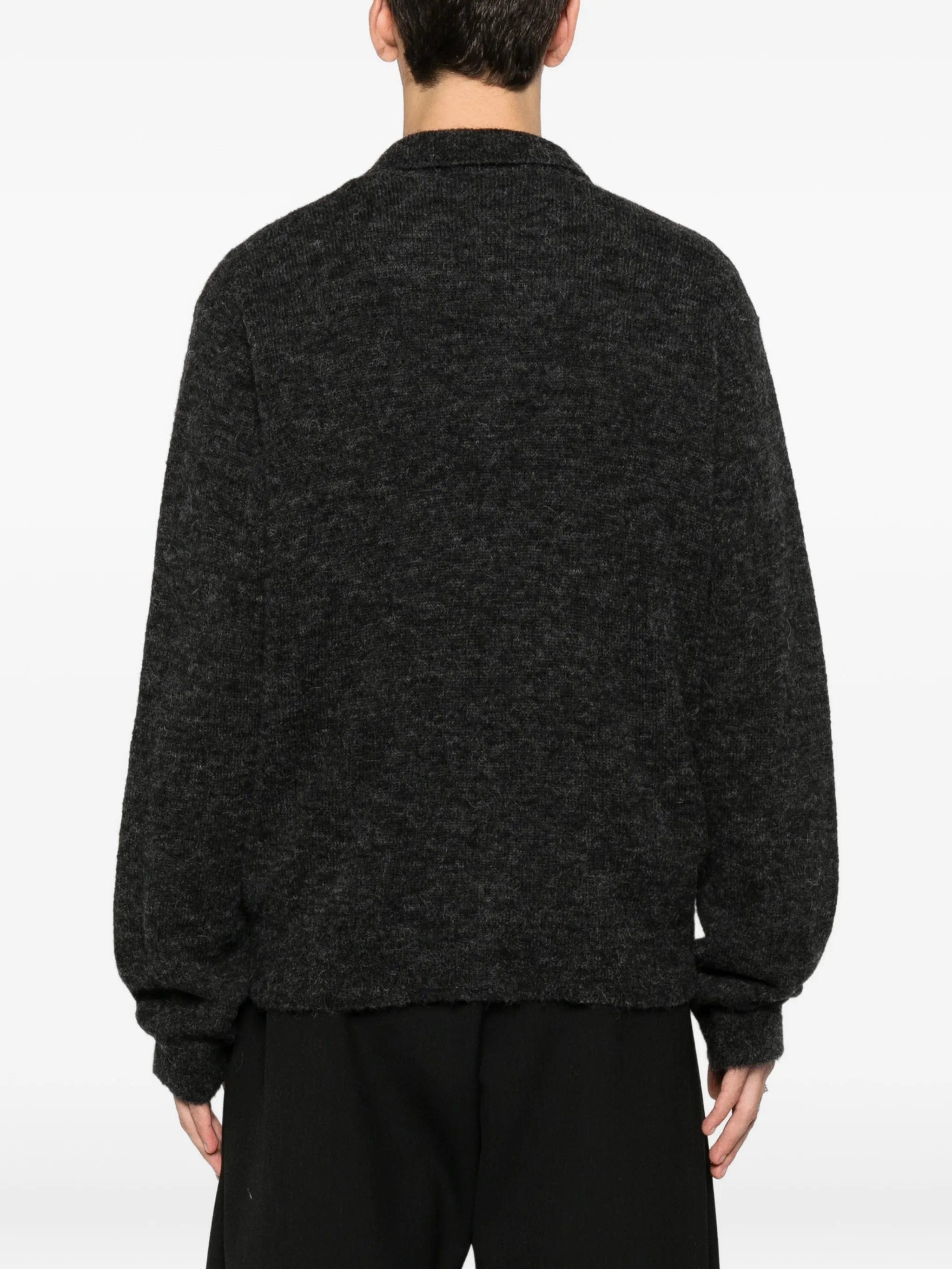 OUR LEGACY Evening Polo brushed-knit cardigan