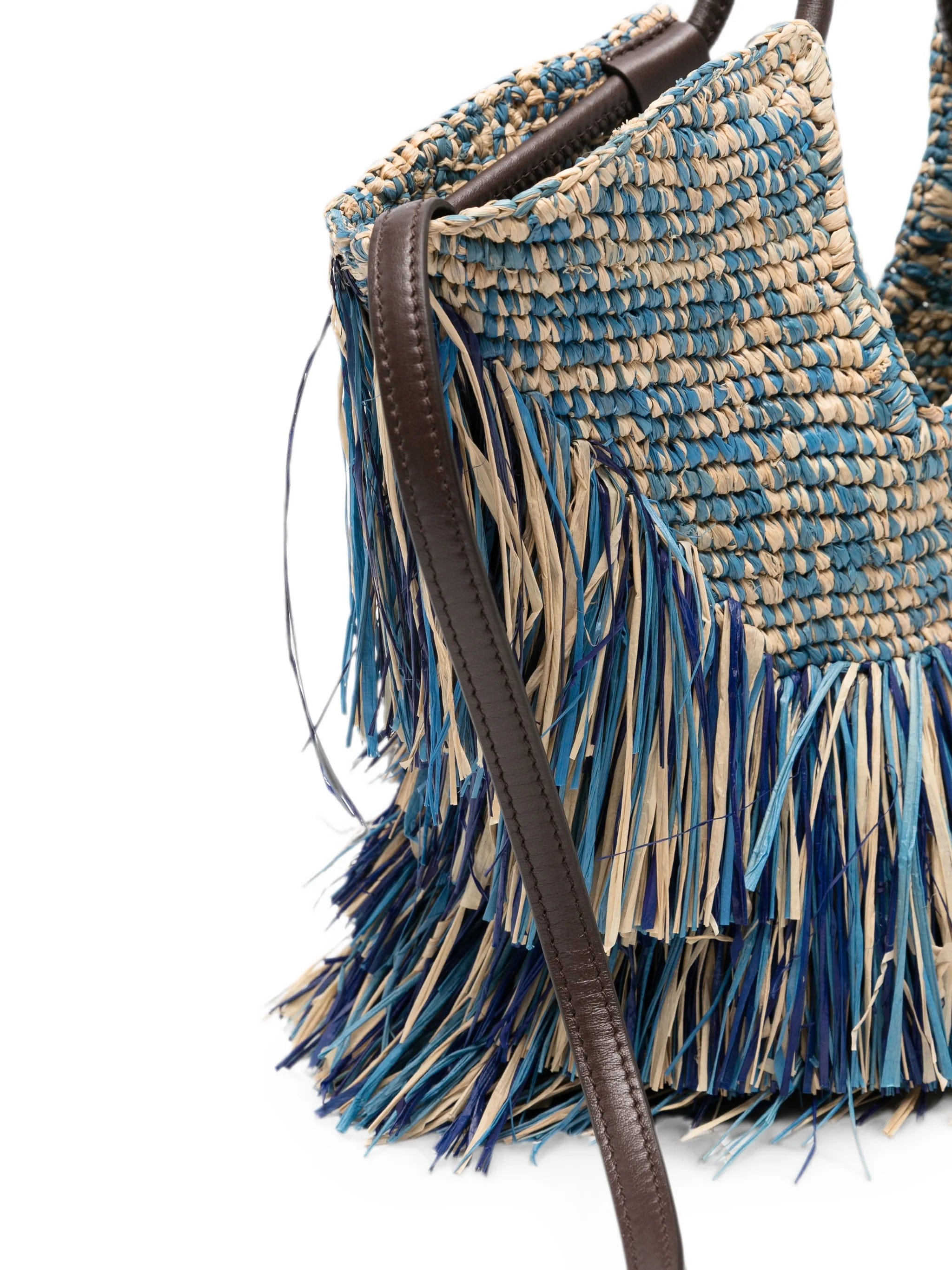 ZIMMERMANN fringe-trimmed woven tote bag