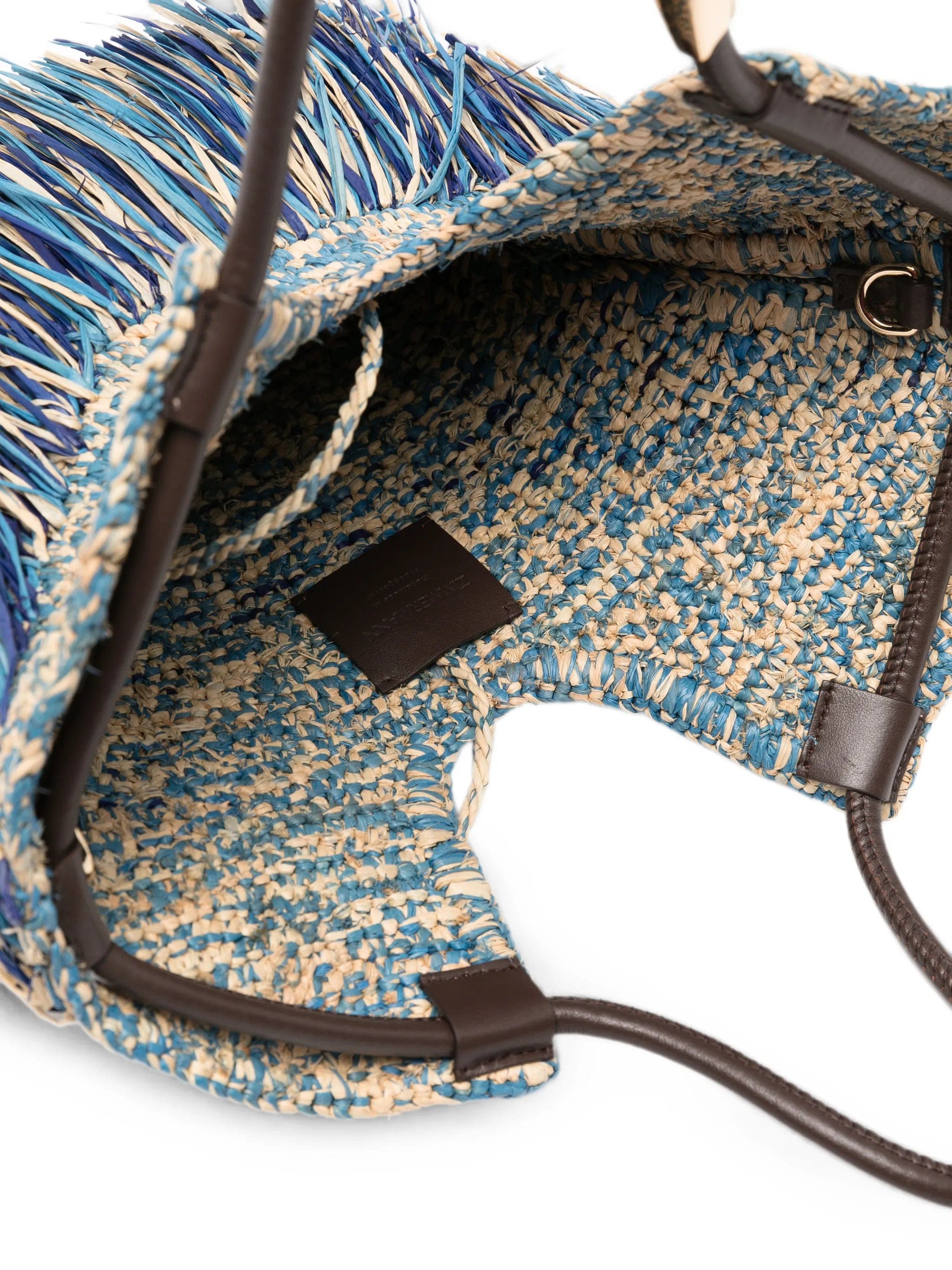 ZIMMERMANN fringe-trimmed woven tote bag
