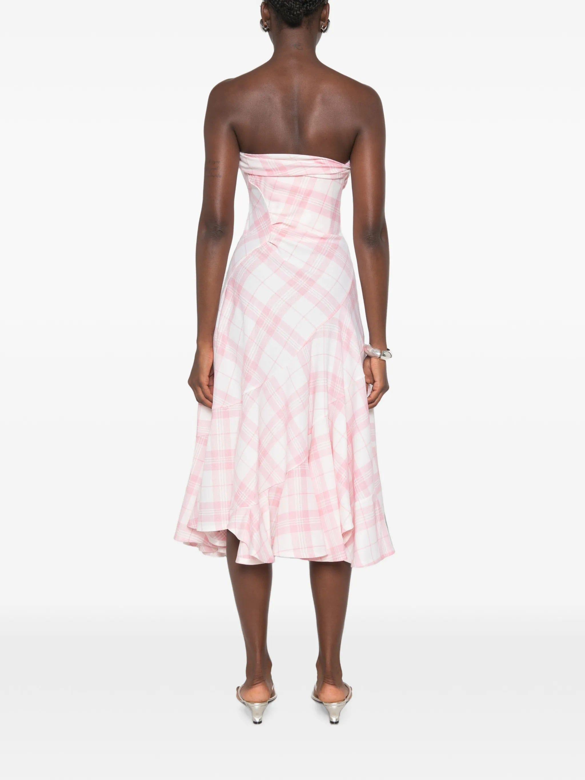 Vivienne Westwood Spiral check-print midi dress