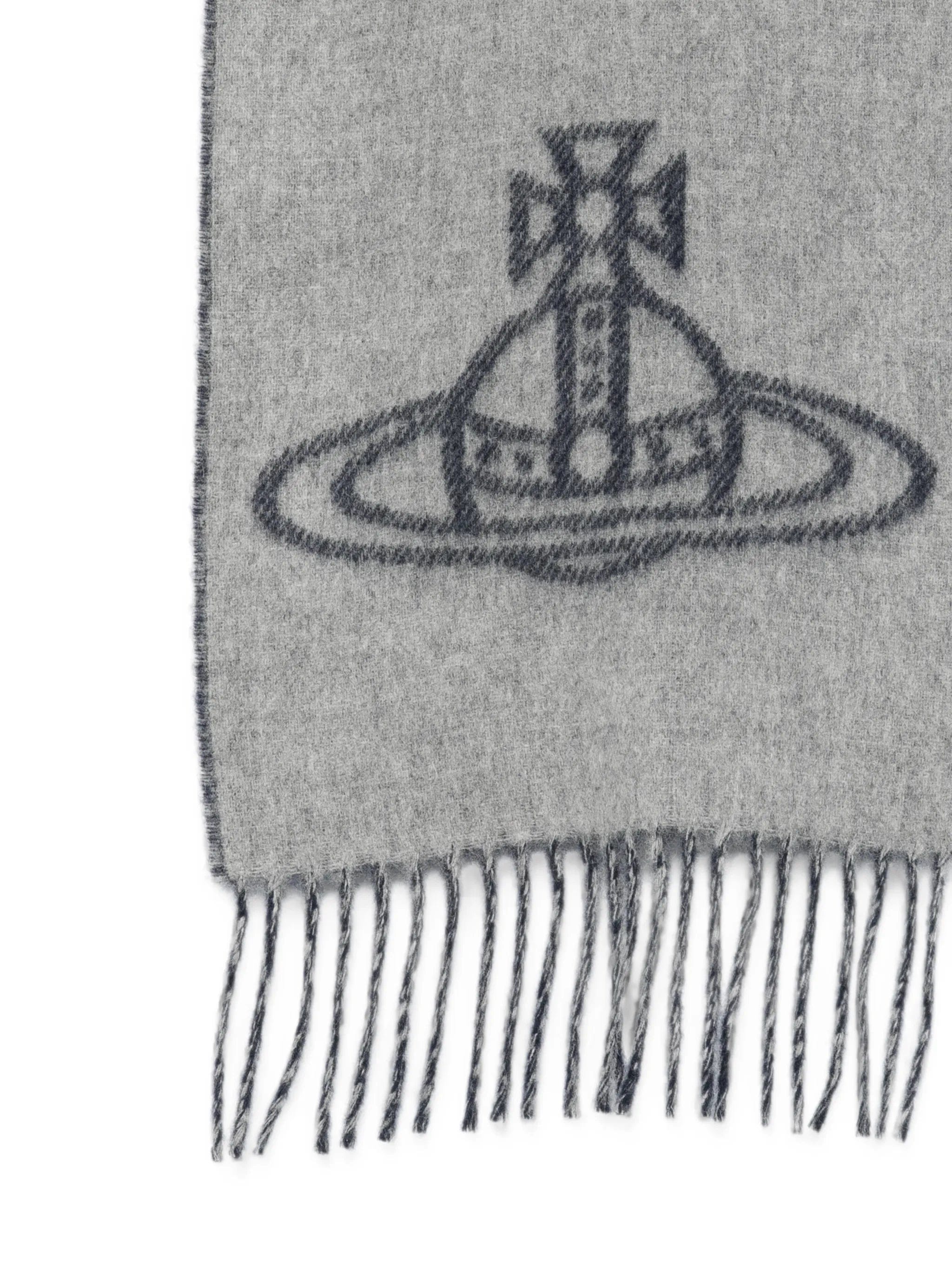 Vivienne Westwood Orb-motif fringed scarf