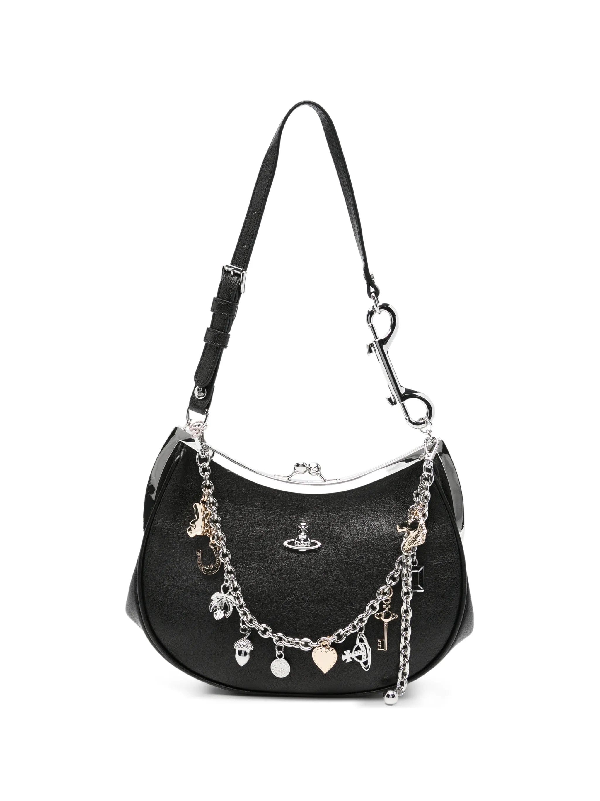 Vivienne Westwood charm-embellished leather shoulder bag