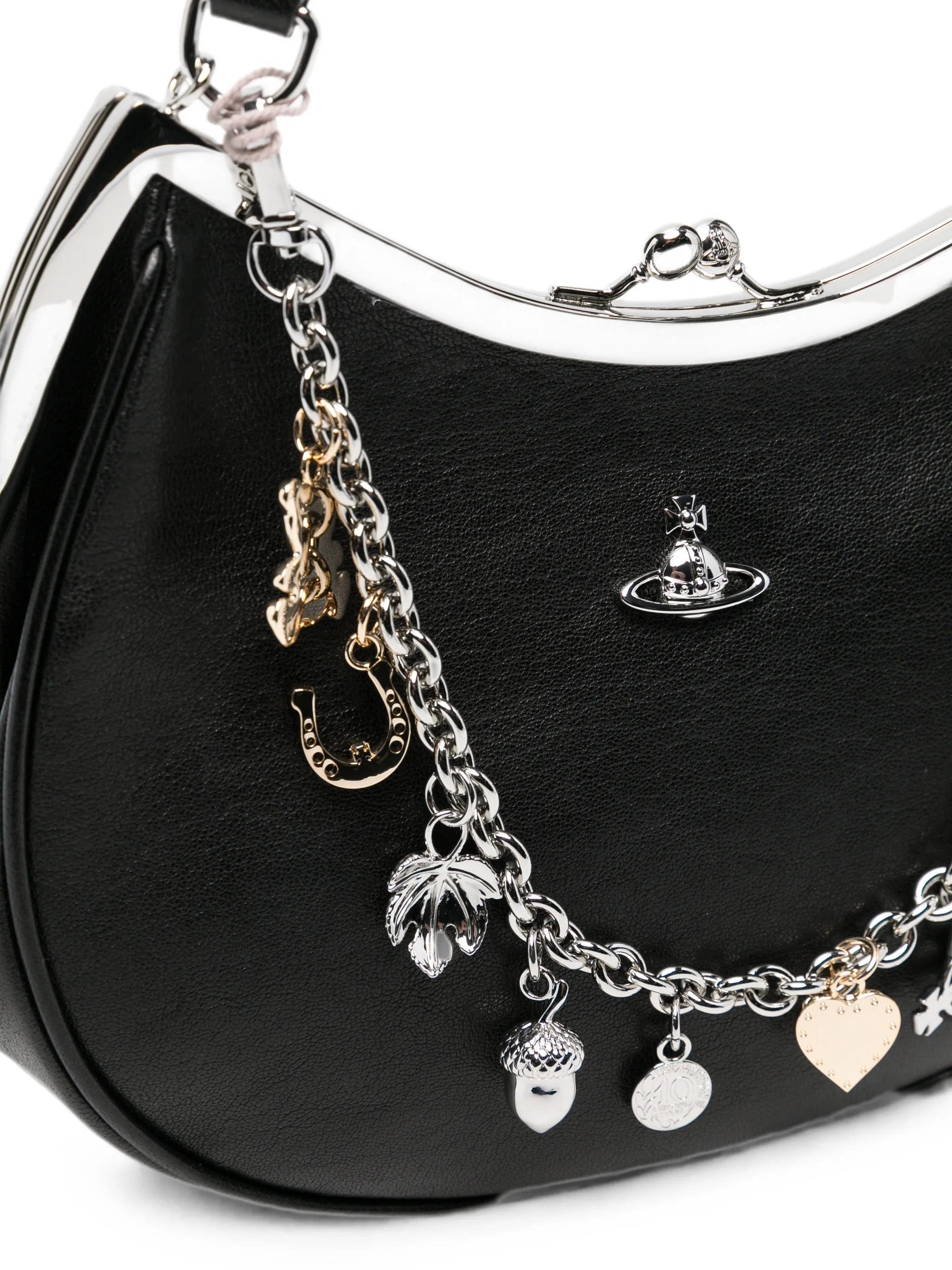 Vivienne Westwood charm-embellished leather shoulder bag